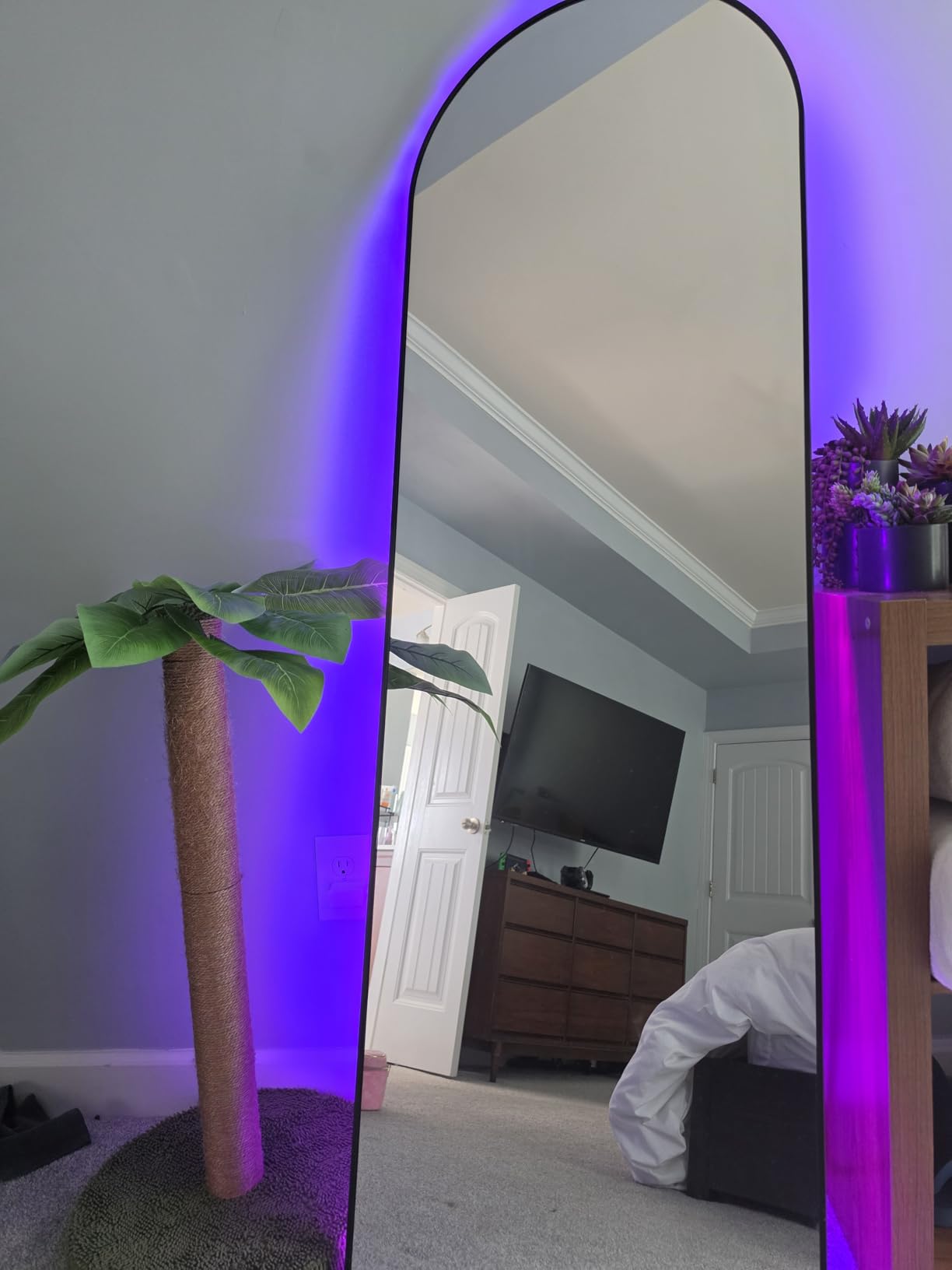 DUMOS Arched Full Length Mirror with Stand 64