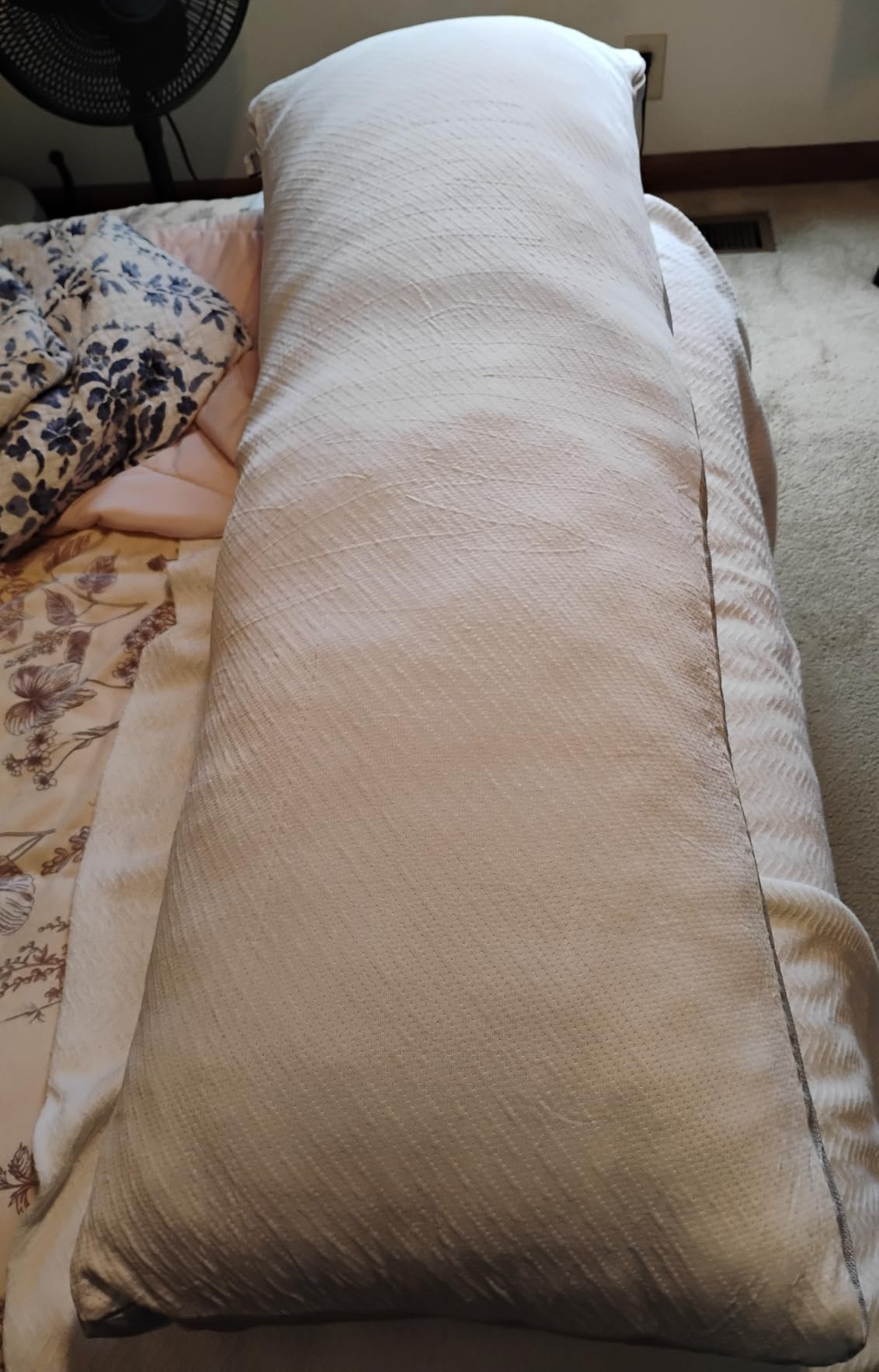 Coop Home Goods Cool+ Adjustable Cooling Body Pillow, 18x52, Cooling Gel Memory Foam & Microfiber, Side Sleeper & Pregnancy Pillow with Cool-to-The-Touch Washable Cover, Breathable Full Body Support customer photo 1