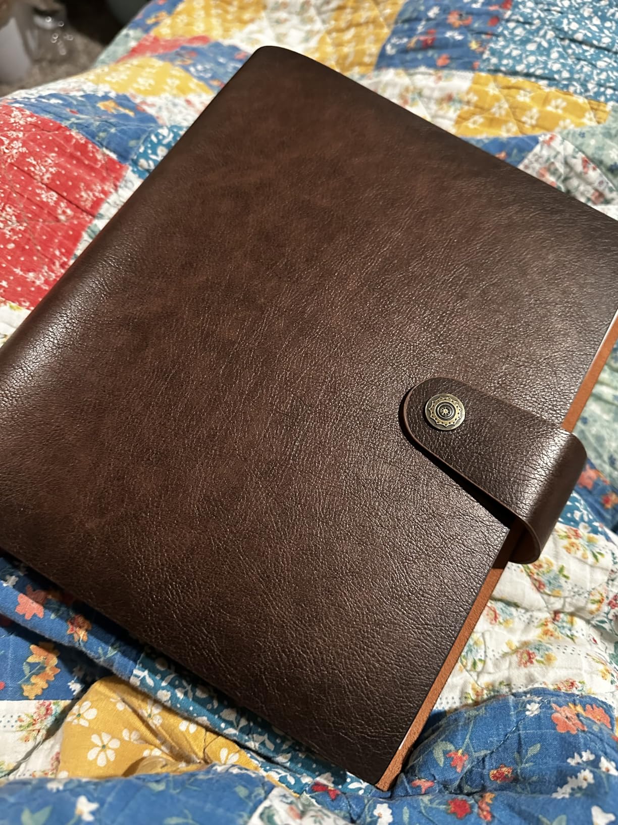 Photo Album 4x6 300 Pockets, Genuine Leather Photo Albums 300 Photos with Writing Space 40 Writing Paper, Family Wedding Travel Kids Graduation Ultrasound Baby Picture Album Scrapbook, Gifts, Brown customer photo 2
