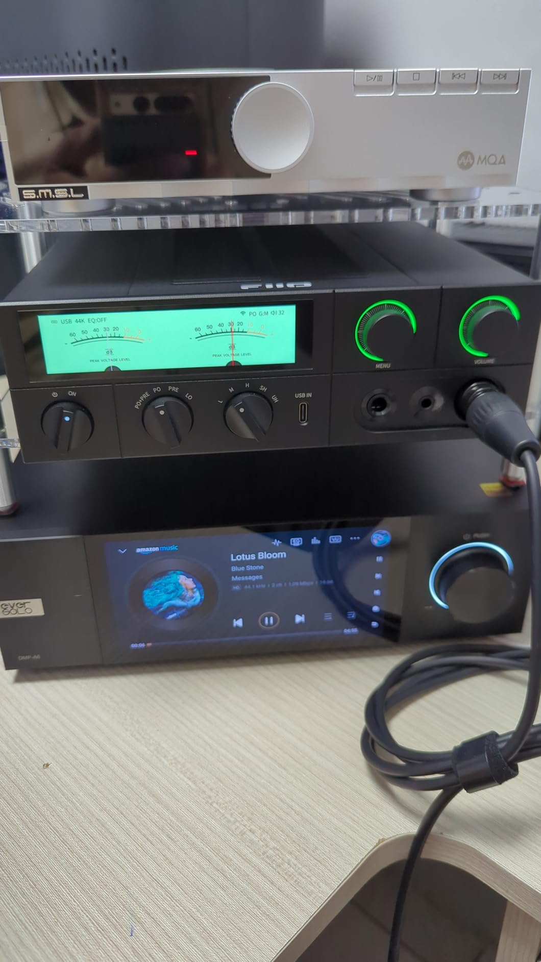 K17 Desktop DAC&Headphone Amplifier AK4191+AK4499EX*2, 31-Band PEQ, MQA, Support DSD512 32Bit/768kHz with Remote Control (Black) customer photo 1