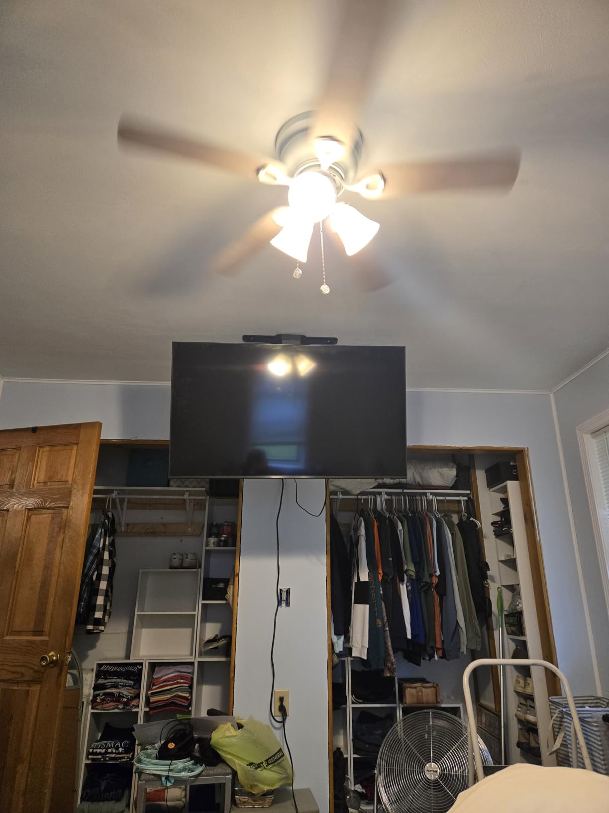 VIVO Electric Flip Down Ceiling TV Mount for 37 to 70 inch Screens, Large Motorized Flat or Pitched Ceiling VESA Mount, Holds up to 99 lbs, App and Voice Control, Black, MOUNT-E-FD75C customer photo 2