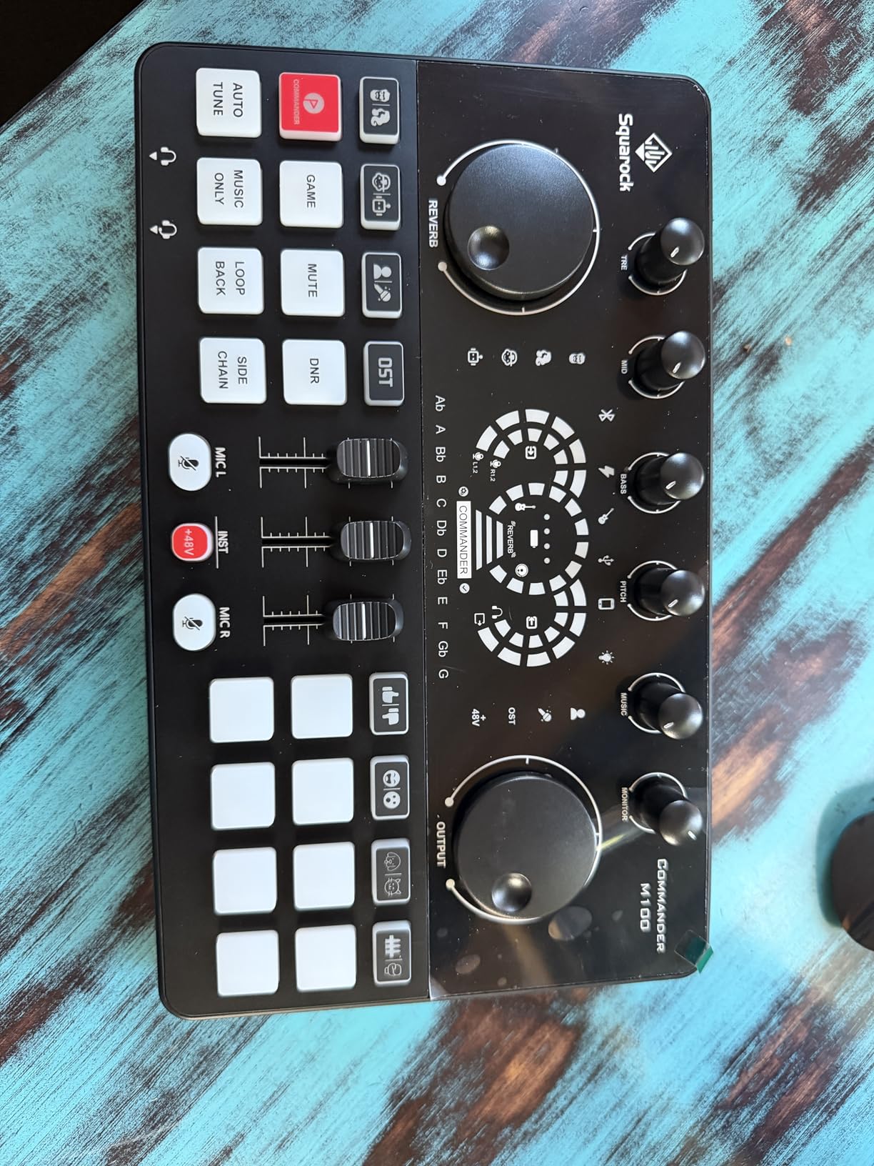 Podcast Equipment Bundle for 4, Audio Interface with 4 Dynamic Microphone, 4 Desktop Mic Stands, Voice Change, DJ Mixer for Vocal Recording Podcasting,Streaming,Singing TikTok, COMMANDER M100 3rd customer photo 1
