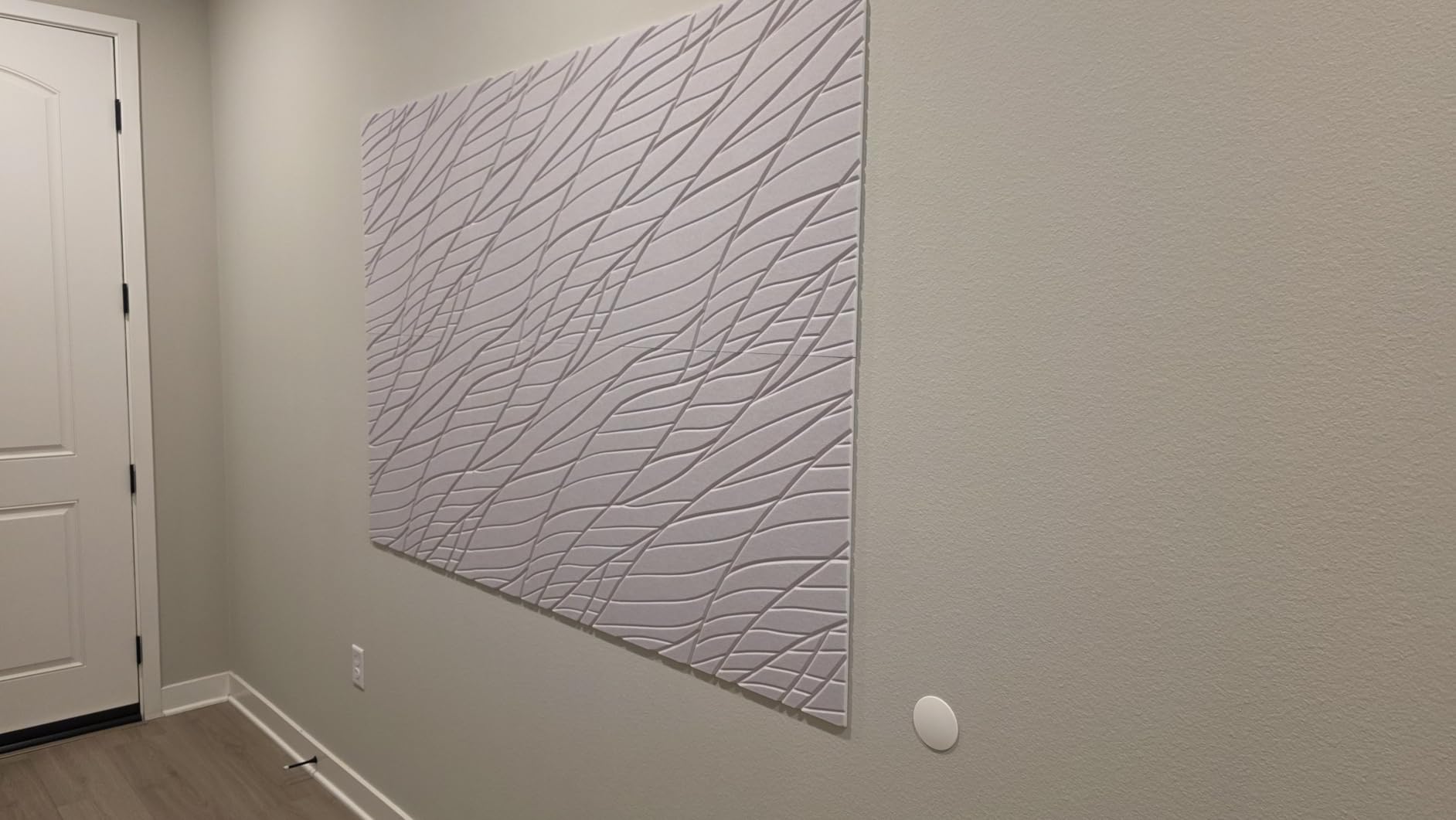 6 PCS Acoustic Panels, 23.6x23.6 Inch Sound Absorbing Panels, Decorative Acoustic Wall Panels for Recording and Home Studio, Office with Double-Sided Adhesive Tape customer photo 2