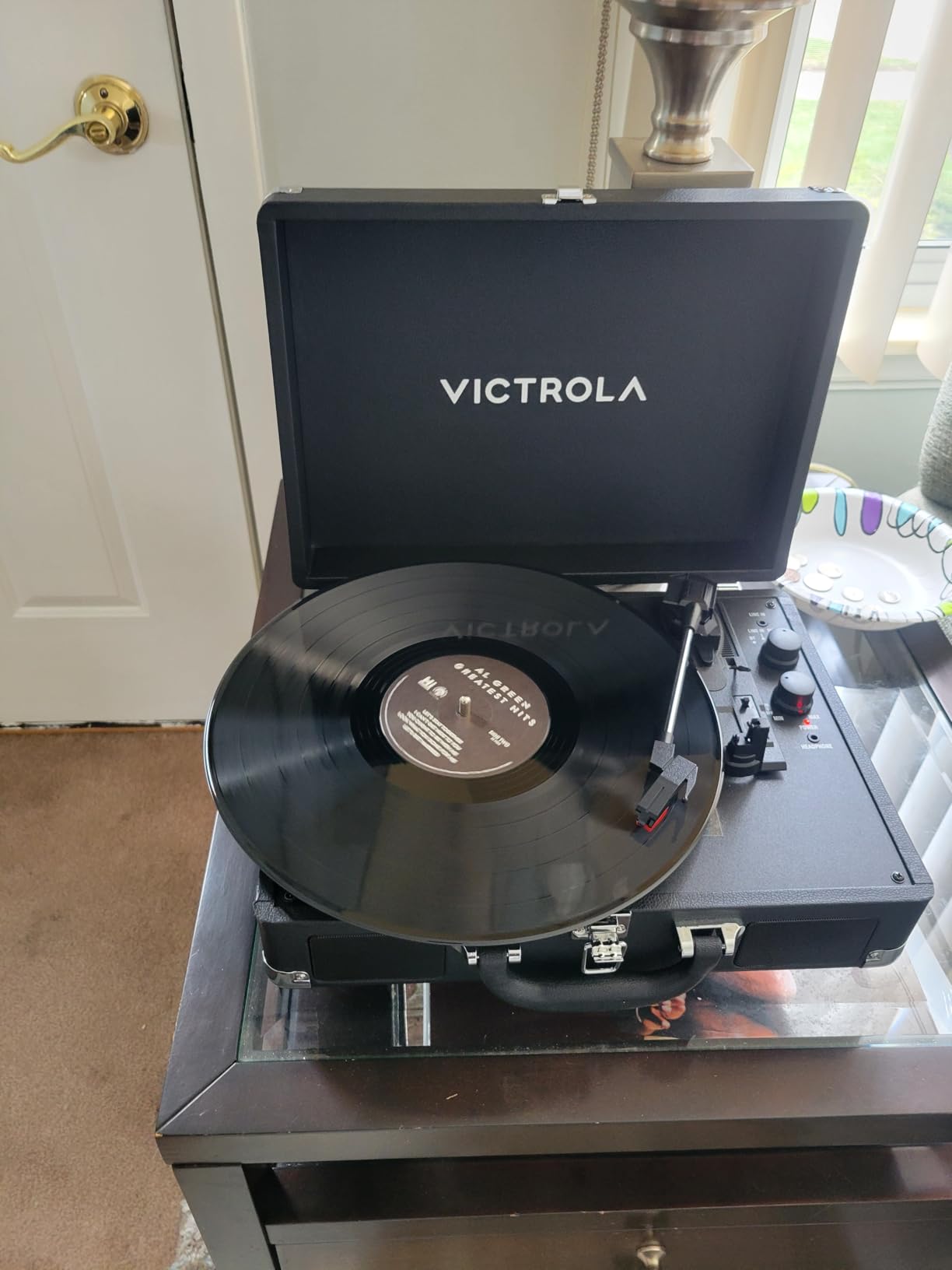 Victrola Journey II (2025 Model) - Bluetooth Suitcase Record Player - Built-in Stereo Speakers with Enhanced Bass, 3-Speed Turntable, Bluetooth Input and Output, RCA & Headphone Outputs (Black) customer photo 2