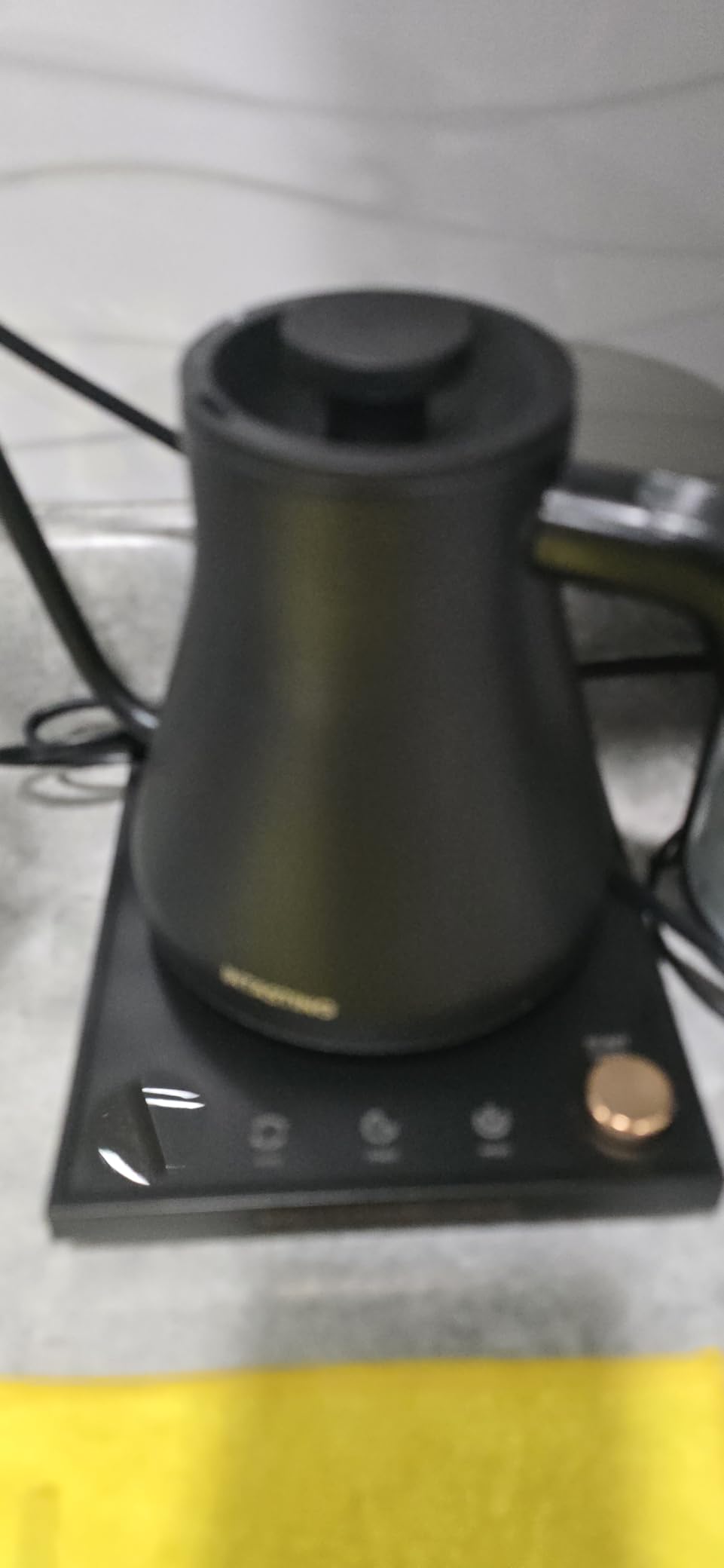 INTASTING Electric Kettles, Gooseneck Electric Kettle, ±1℉ Temperature Control, Stainless Steel Inner, Quick Heating, for Pour Over Coffee, Brew Tea, Boil Hot Water, 0.9L Black customer photo 2