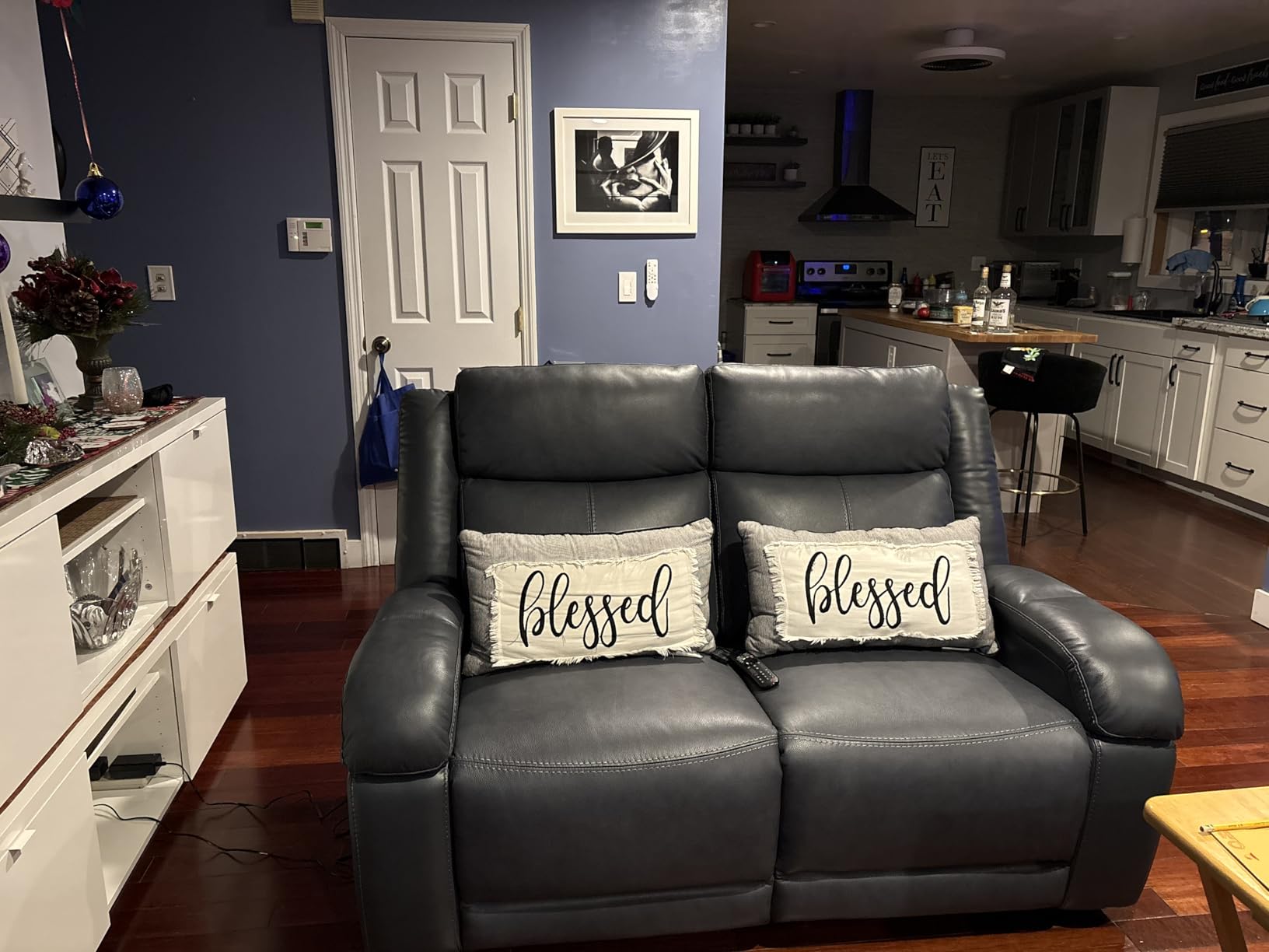 Watson & Whitely Genuine Leather Power Loveseat Recliner Sofa with Power Headrest & Charging Ports customer photo 1