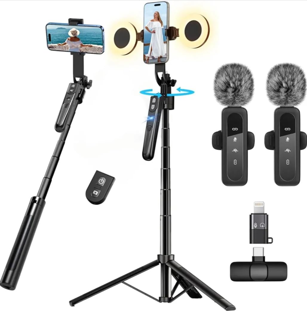 yAyusi Magnetic Vlogging Kit for iPhone/Android, 70.9