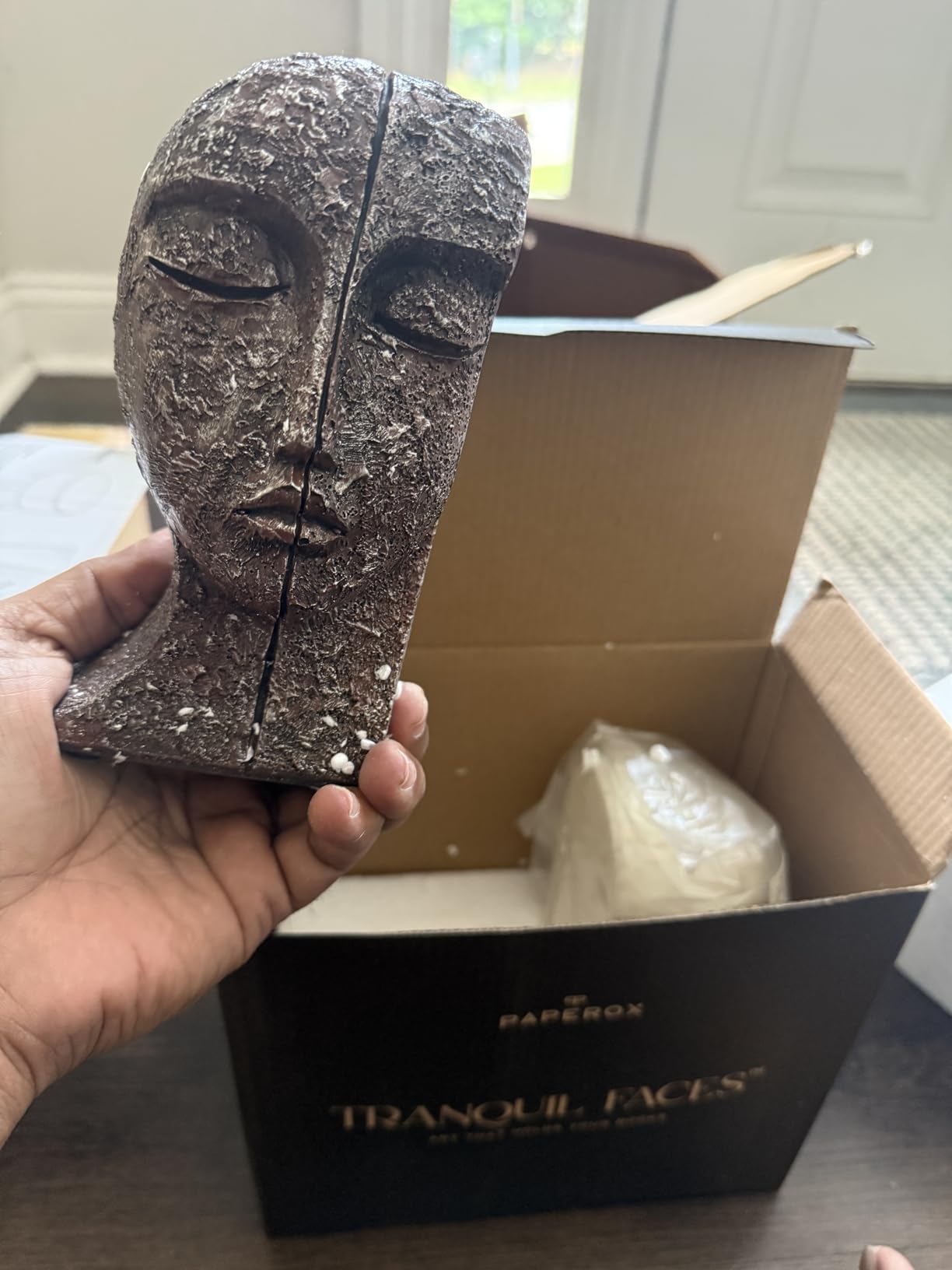 Heavy Duty Book Ends for Shelves - Book Ends for Heavy Books, Book Stopper for Shelves, Bookends for Shelves, Book Ends Unique, Bookends Decorative, Aesthetic Bookshelf Decor, The Tranquil Faces customer photo 2