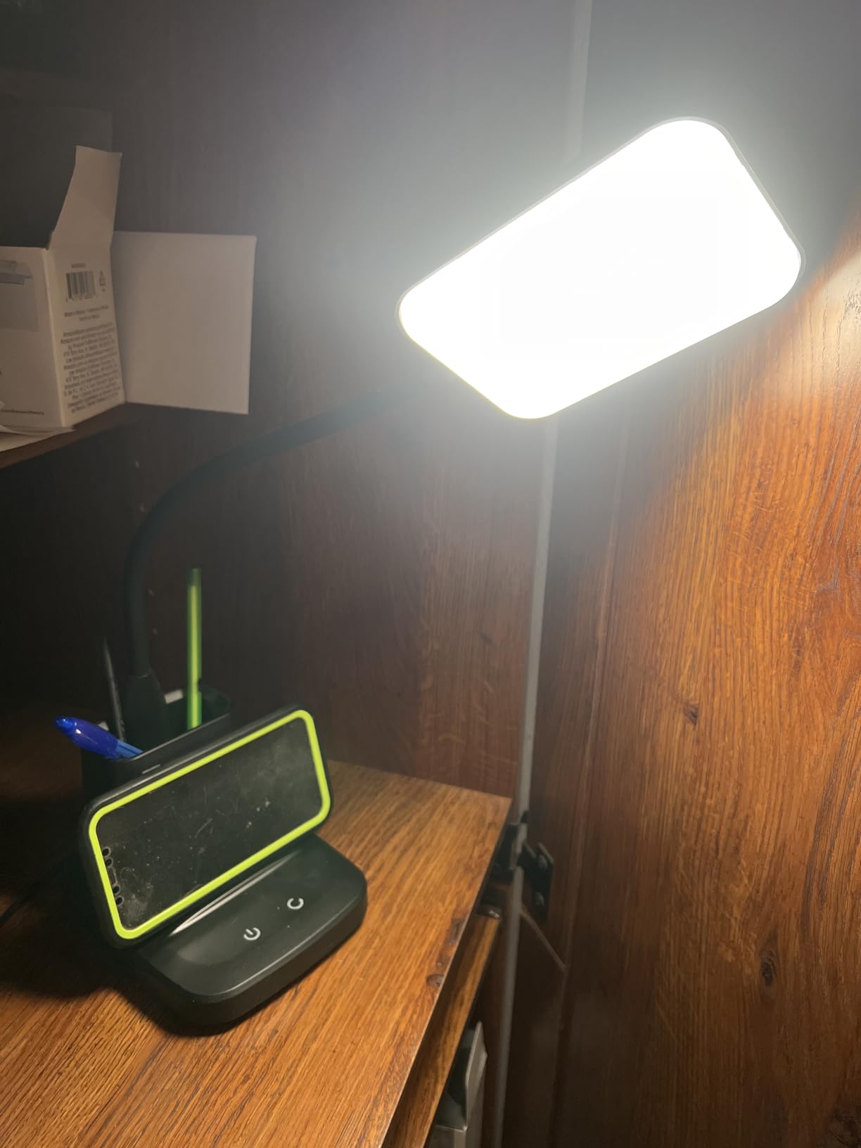 Desk Lamp, Table Lamp with Wireless Charger & USB Port, 800LM CRI95 3 Color Modes Dimmable Touch Flexible Arm Pen Holder, LED Desk Lamps for Home Office, College Dorm Room, Adapter Included customer photo 2