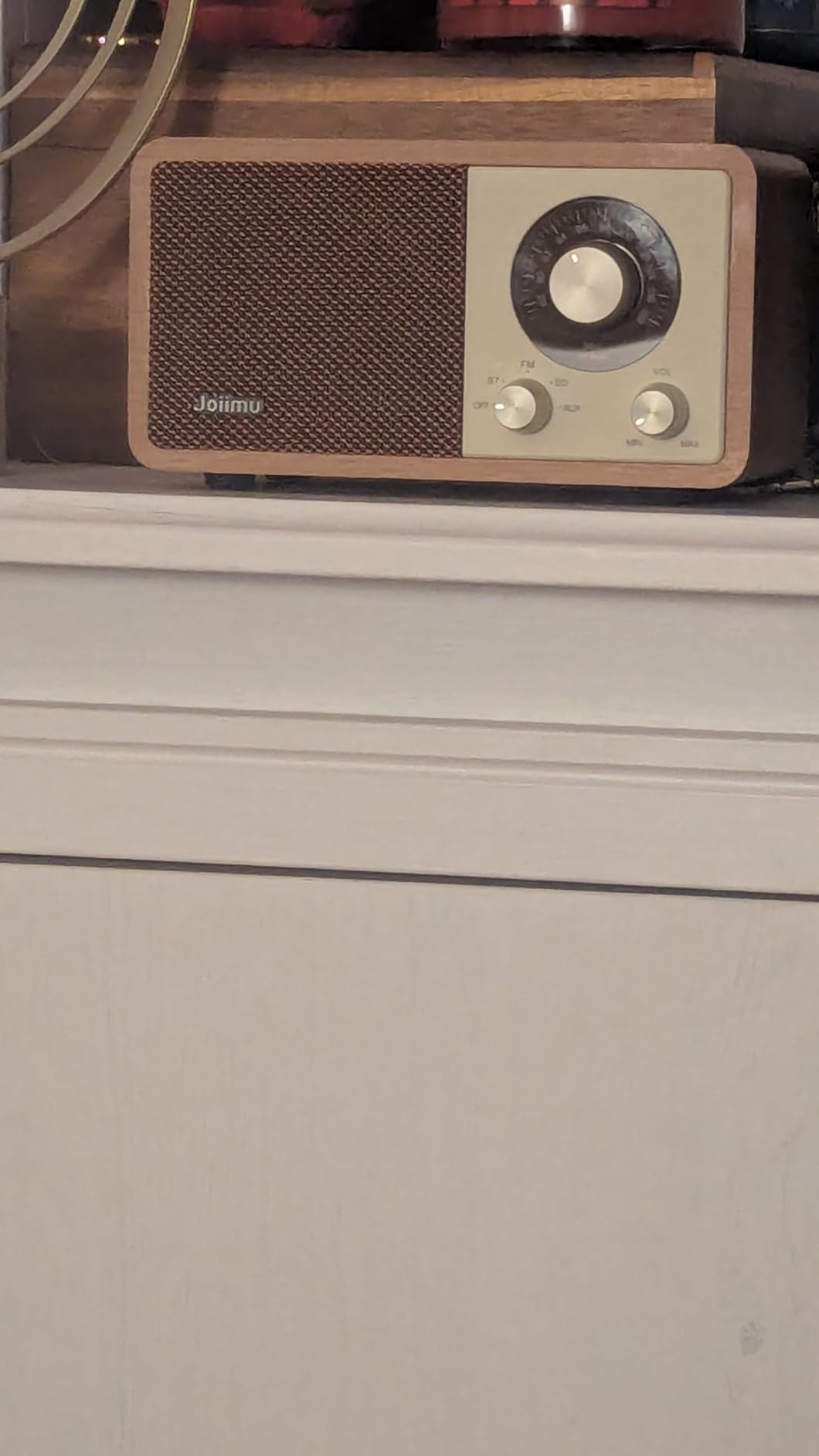 Vintage FM Radio Bluetooth Speaker with Rechargeable Battery, Retro Bluetooth Speaker for Home Office Kitchen Decor customer photo 1