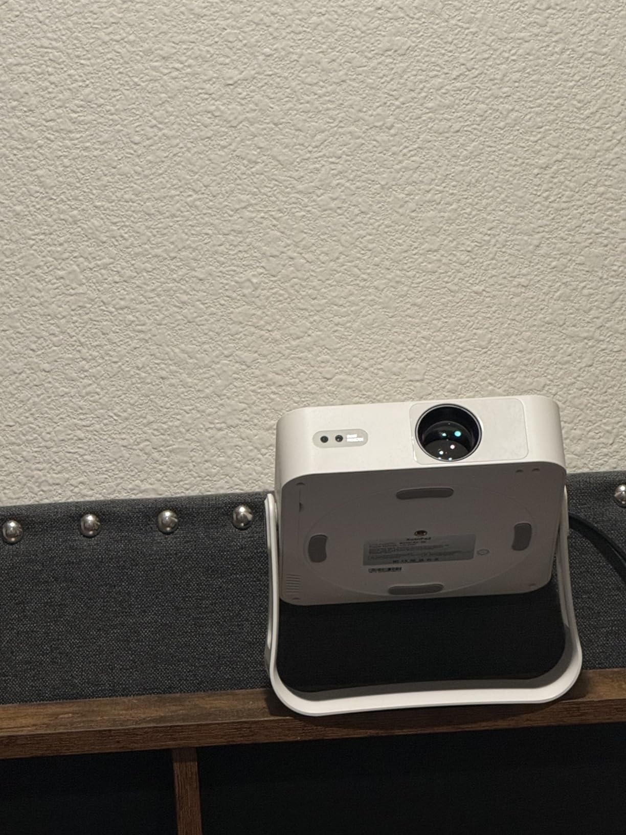 XuanPad 4K Support Movie Projector, Officially-Licensed App & Auto Focus, White Smart Mini Projector with WiFi and Bluetooth, Portable Native 1080P Outdoor Projector with 360° Stand customer photo 2
