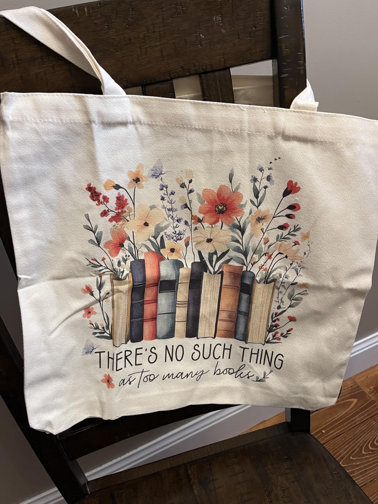 Book Lover Gifts for Women Christmas, Thanksgiving, Birthday Gifts for Book Lovers Women Cute Canvas Tote Bag customer photo 1