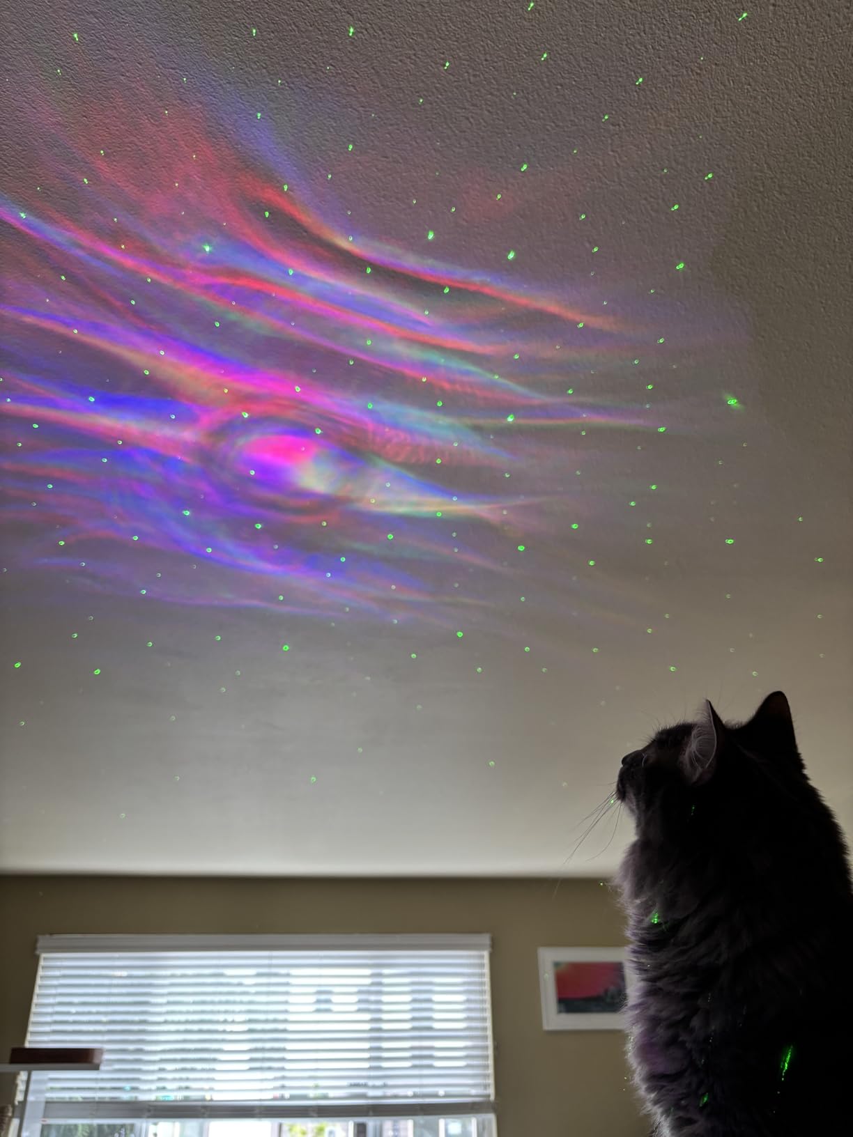 Star Projector Galaxy Projector for Bedroom, White Noise Bluetooth Speaker Northern Lights Projector, Suitable Gaming, Home Theater, Adult, Christmas Mood Night Light customer photo 2