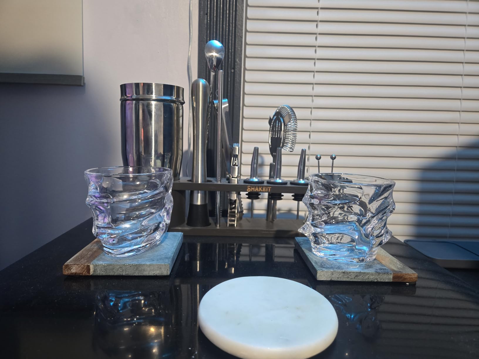 TSUKIGLASS Storm Premium Japanese Crystal Whisky Glasses Set of 4 - Gift Ready Box, 100% Ultra Clarity Lead-Free Crystal, 10oz Tumblers for Bourbon, Scotch & Cocktails, Luxury Gift for Men customer photo 1