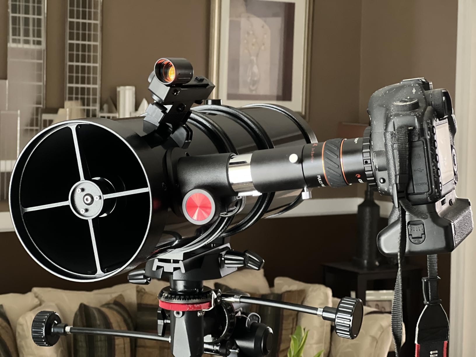 MEEZAA Telescope, 150EQ Newtonian Reflector Telescope for Adults Astronomy Beginners, Professional Astronomical Telescopes with Equatorial Mount, Phone Adapter, Tripod, Moon Filter and Large Carry Bag customer photo 1