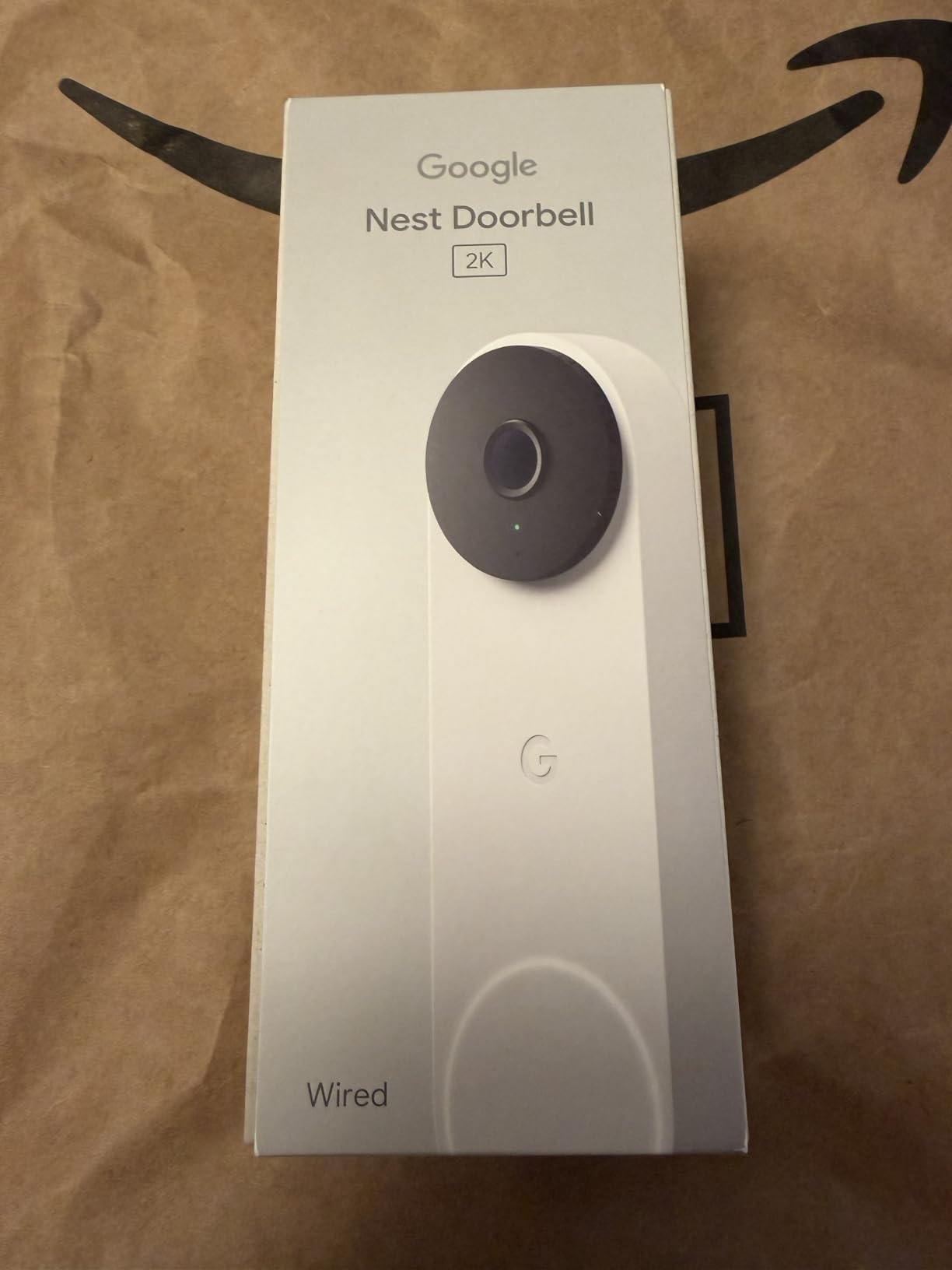 Google Nest Doorbell (Wired, 3rd Gen) - 2K Video and Gemini, Live View, Night Vision, 2-Way Audio - Works with Google Home - 2025 Model - Linen customer photo 1