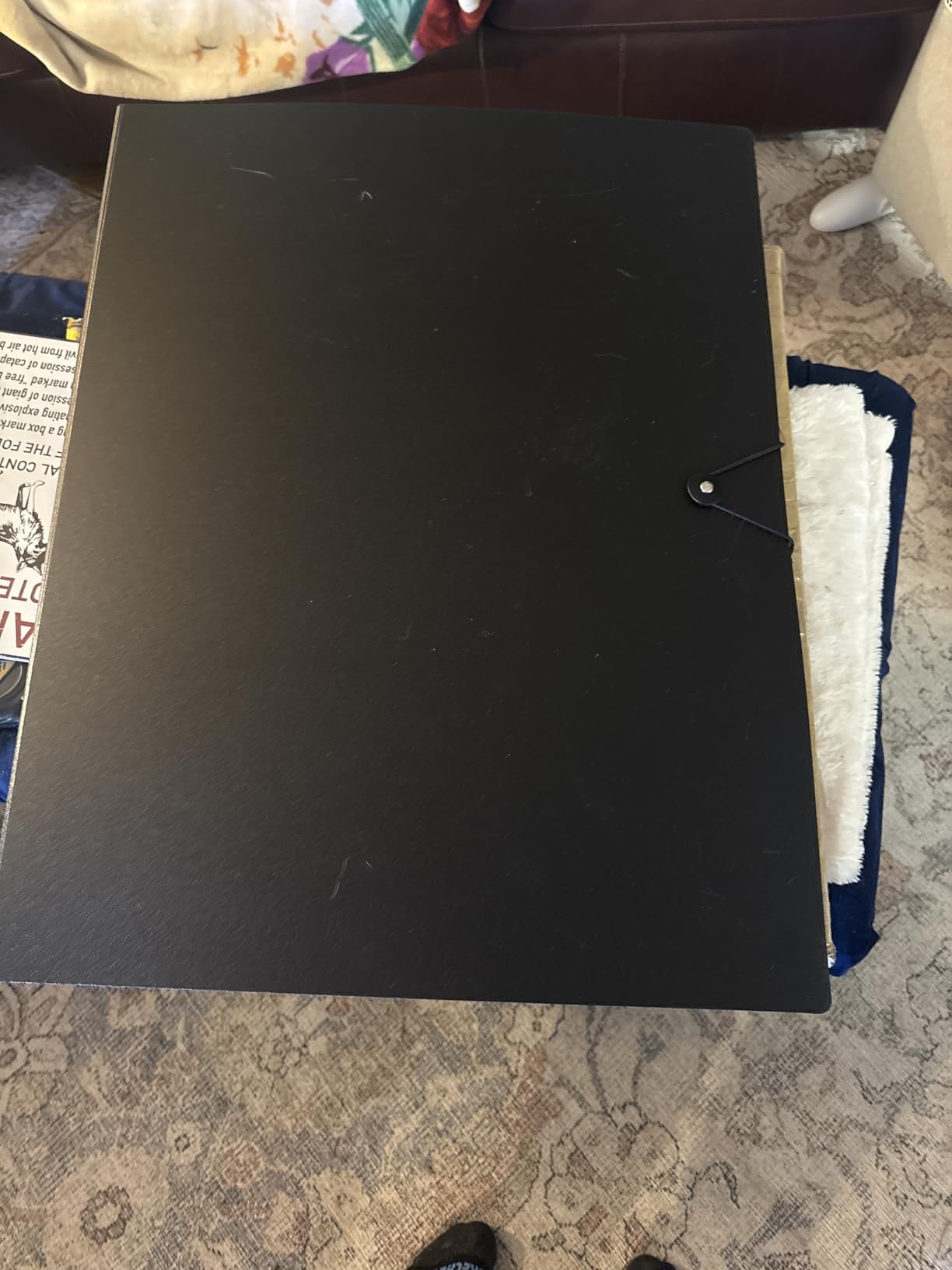 JoyCat Art Portfolio Fits 18x24 Inch, 30 Pockets Art Folder with Clear View Pages, 60 Sheets Presentation Binder for Diamond Art Painting, Artist Portfolios for Artwork Storage (Black) customer photo 2