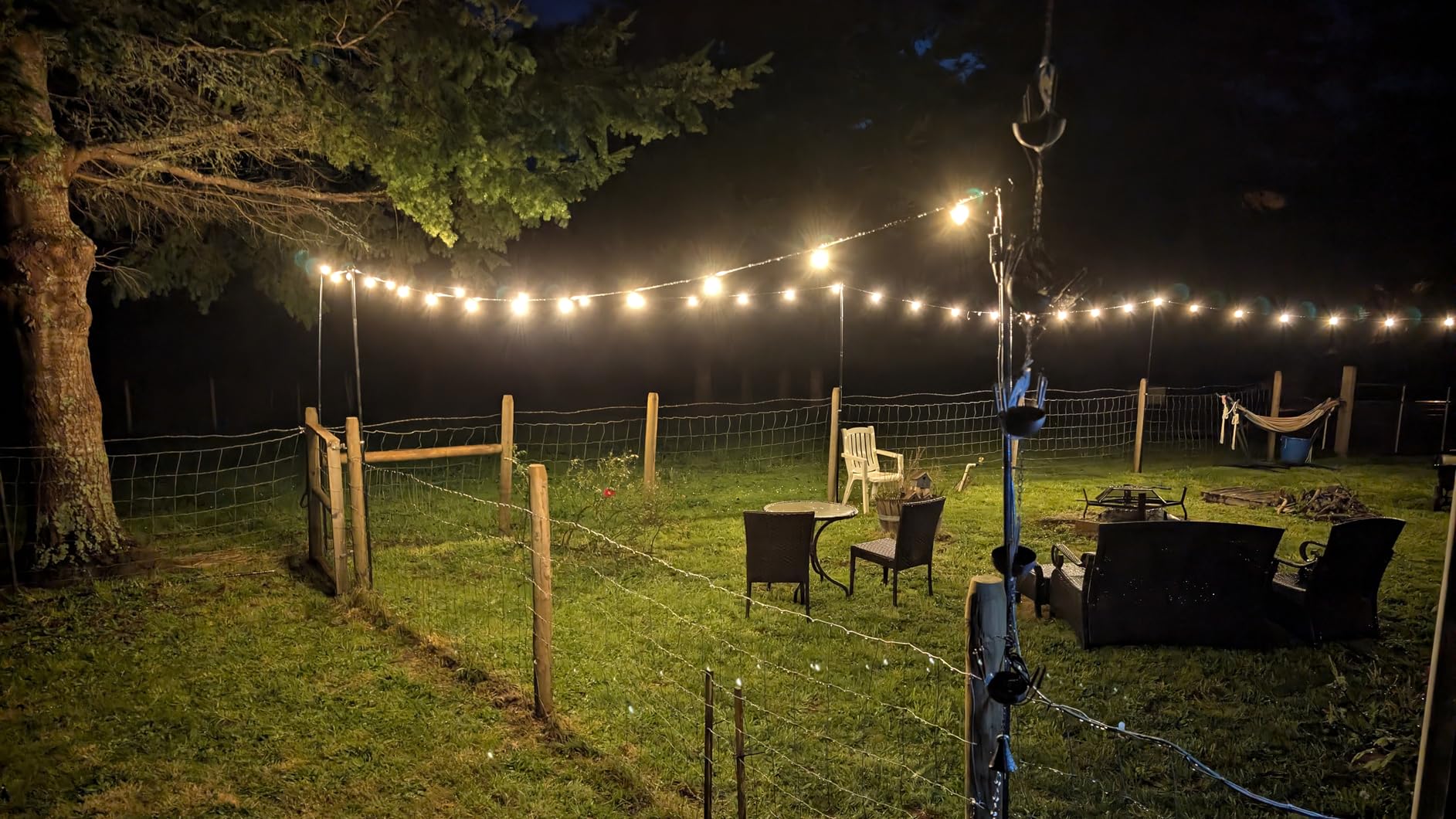 addlon 100FT Outdoor String Lights G40 with Remote, 54 LED Shatterproof Bulbs, Dimmable Patio Globe Lights Waterproof, Hanging Outside Lighting for Backyard, Garden, Deck, Balcony, Porch, Cafe, Decor customer photo 2