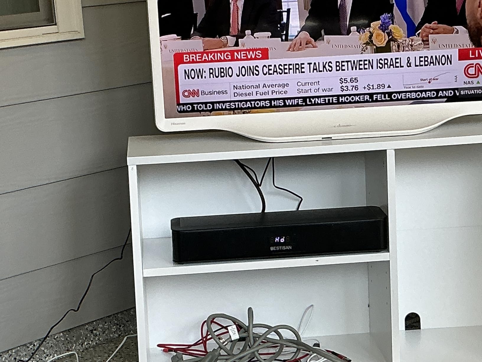 BESTISAN 2.1ch Sound Bar with Built-in Subwoofer, 100W Peak Power, HDMI ARC/Opt/AUX/USB/Bluetooth 5.3, 3 EQ Modes & Volume Boost, 16.5