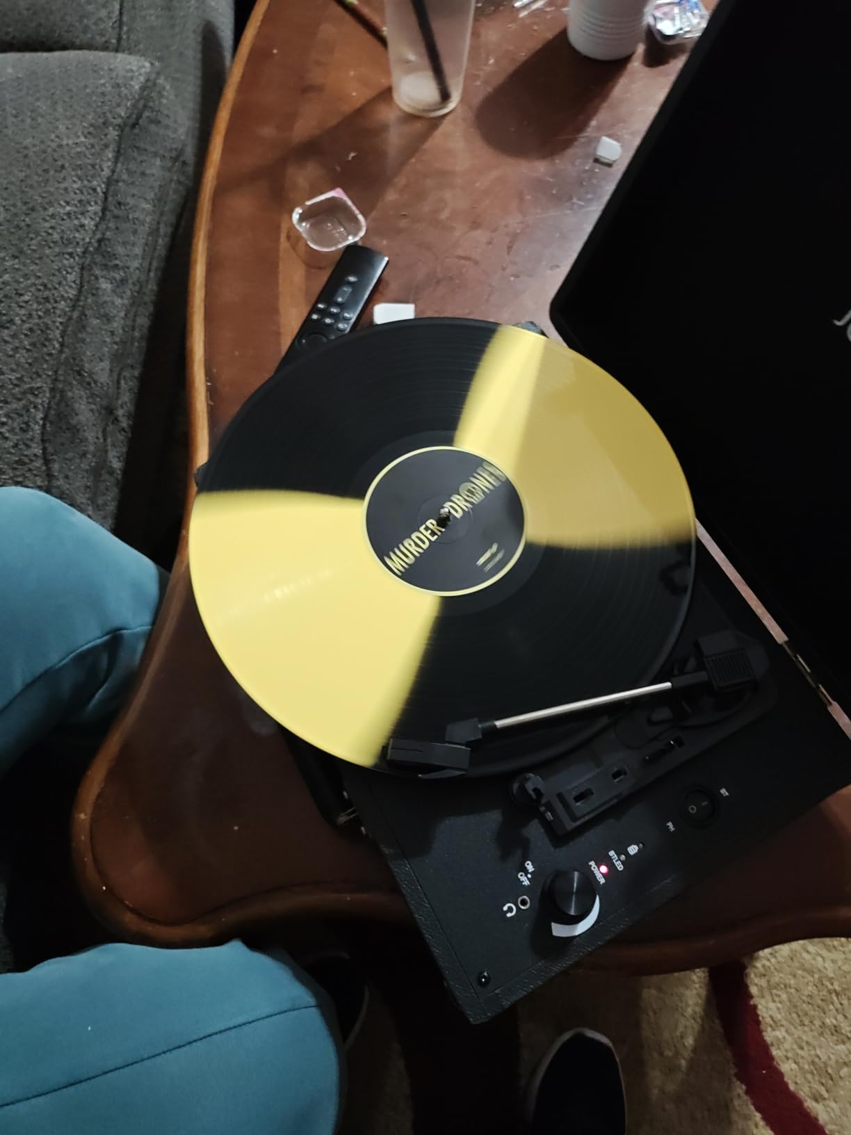 Record Player Portable with Bluetooth Connection USB Playback and Built in Rechargeable Battery 3 Speed Turntable Suitcase Design Vinyl Player with Built in Speakers for Home or Travel customer photo 2