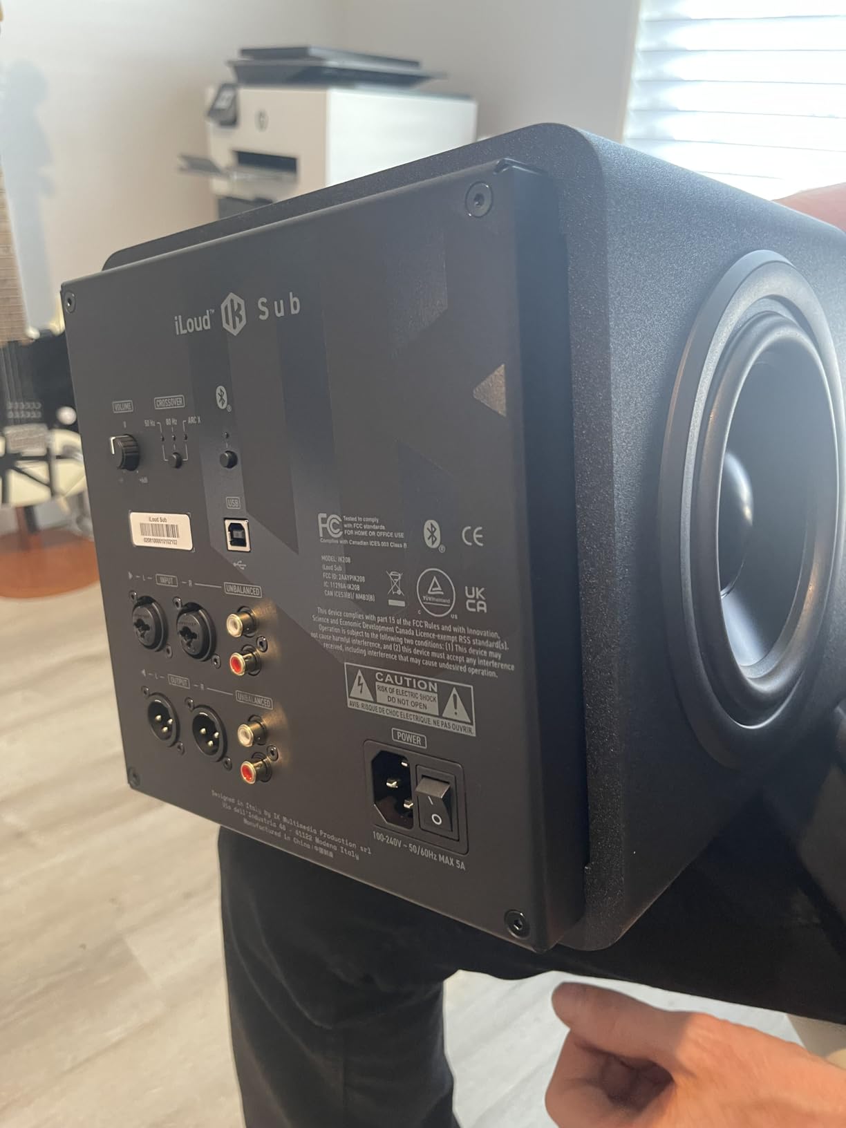 IK Multimedia iLoud Sub - Compact 25Hz Studio Subwoofer with ARC X Automatic Calibration, 6.5-Inch Driver, Dual Passive Radiators, USB/Bluetooth customer photo 1