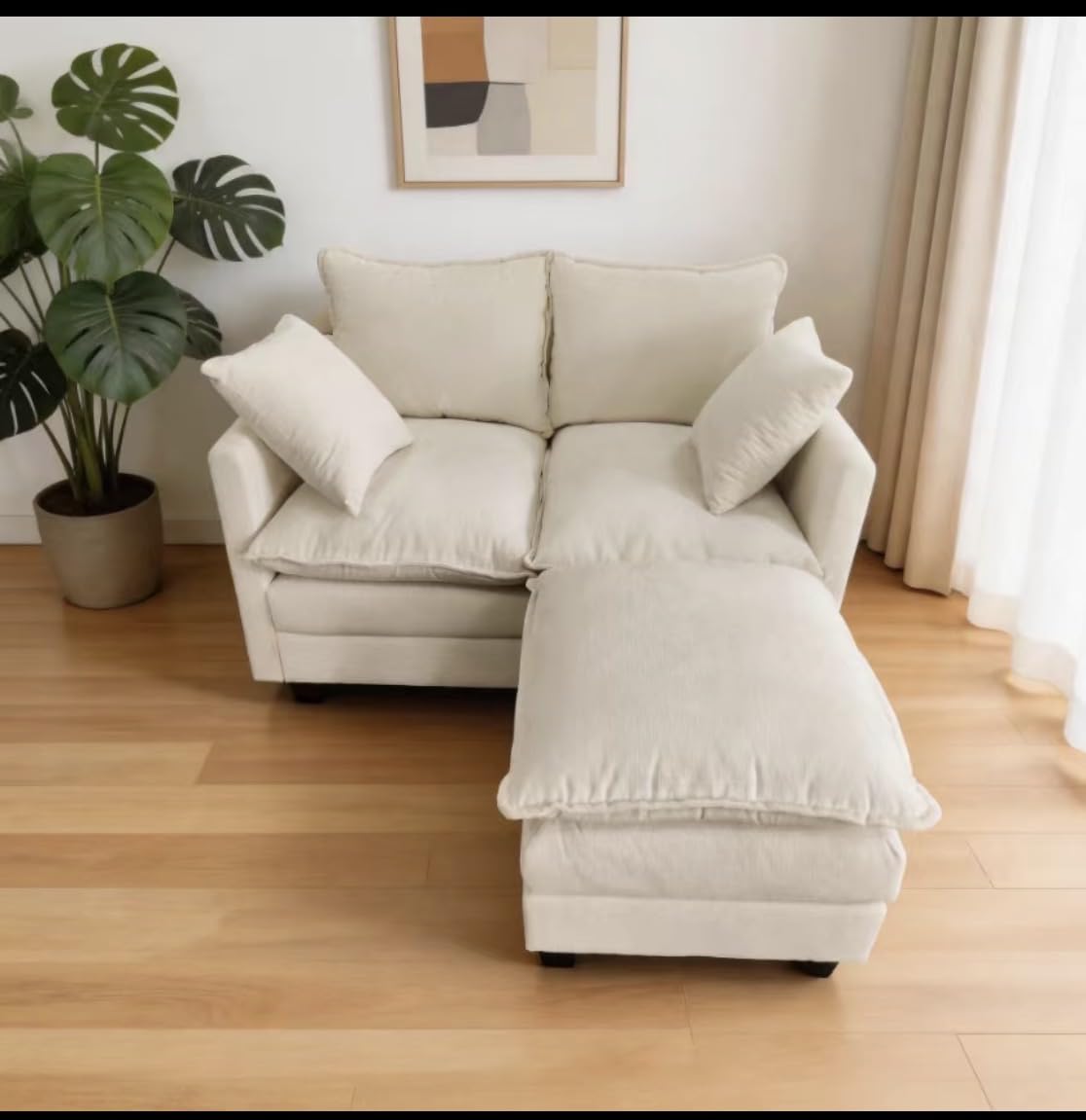 Loveseat Sofa Cloud Sofa Couch 50'', Modern Loveseats 2 Seat Couch 27