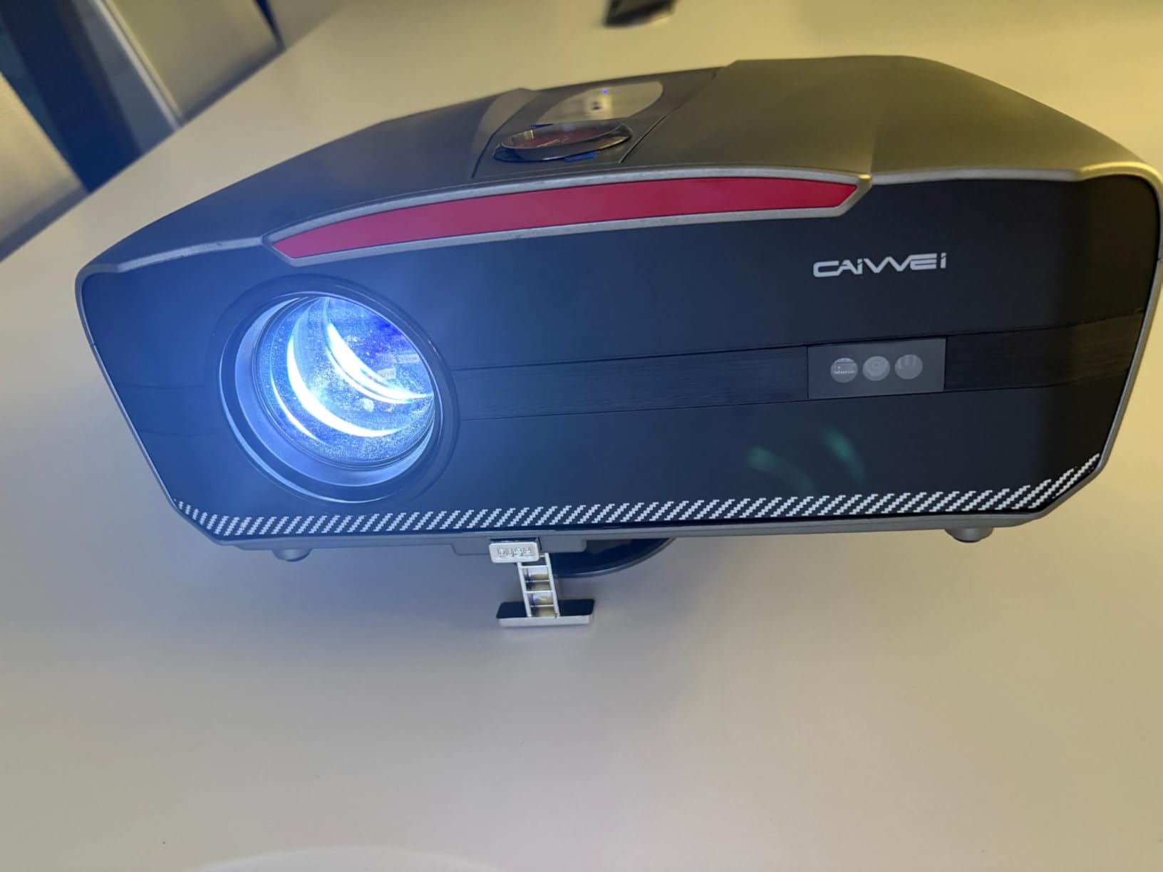 Daytime Projector 4K 2026 Upgraded 2400 ANSI [Auto Lens Cap] HDR10+ Ultra HD Smart Projector with AI-PQ ToF Autofocus HDMI eARC 64GB Dolby Audio for Movie Night Home Theater Gaming Daylight Viewing customer photo 1