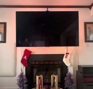 FORGING MOUNT Motorized Fireplace Pull Down TV Mount with Remote for 32-85