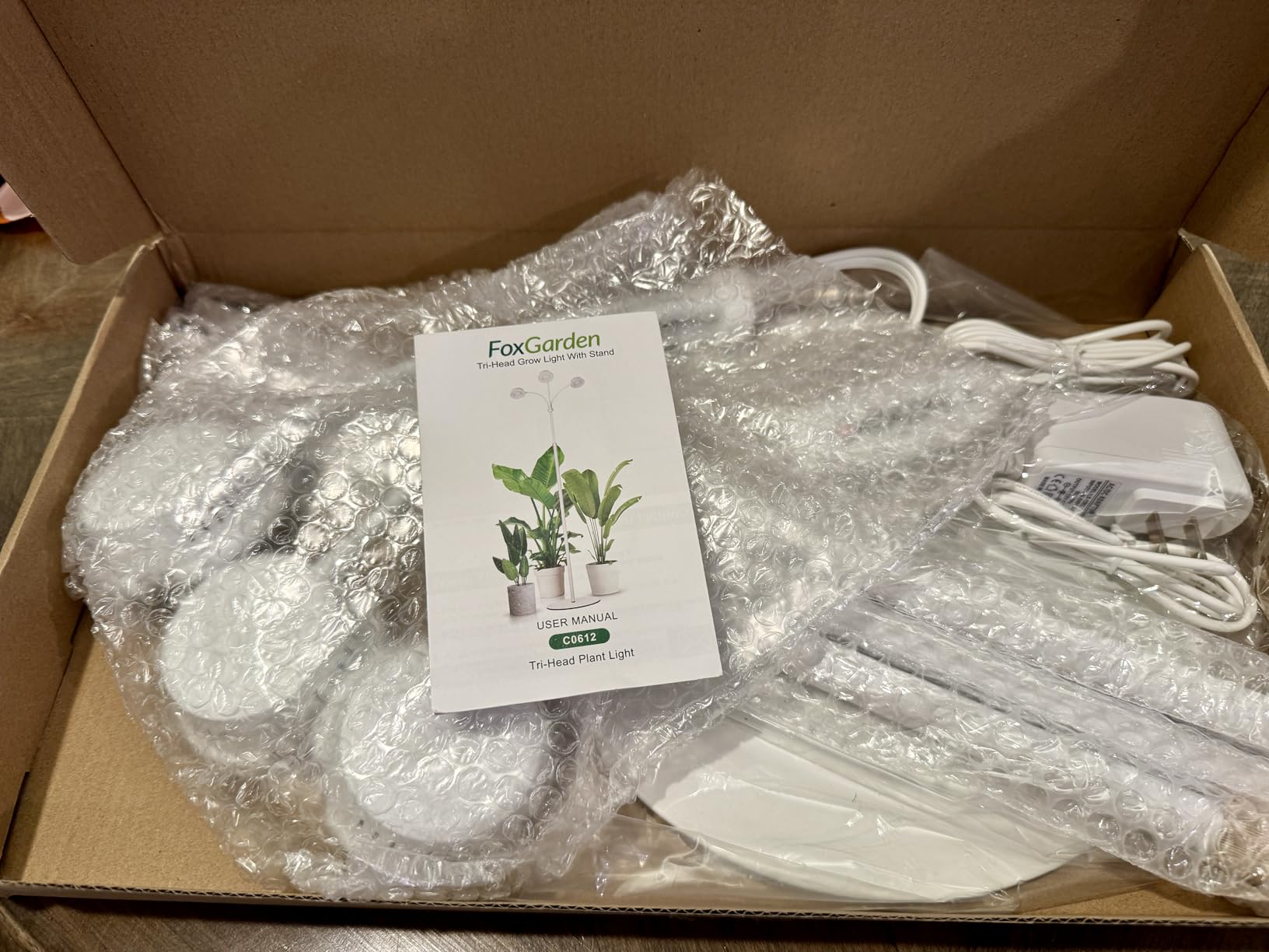 LORDEM Full Spectrum Plant Light for Indoor Growing, Tri-Head Grow Light with Stand for Large Plants, Auto ON/Off Timer 6/8/12/16H, 5 Dimmable Levels, 20-70 inches Adjustable Height customer photo 2