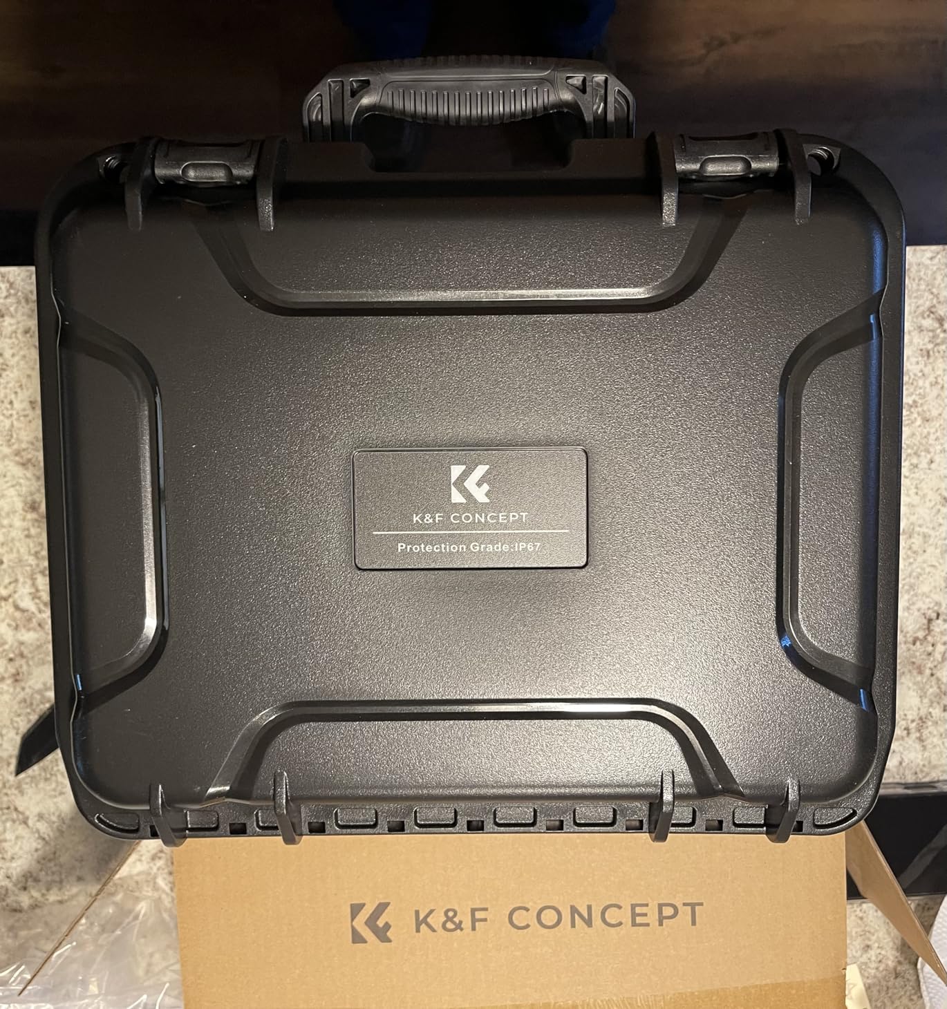 K&F CONCEPT Waterproof Hard Case, Portable Protective Camera Case, Customizable Foam Case - 13.5x11.4x5.3inch customer photo 1