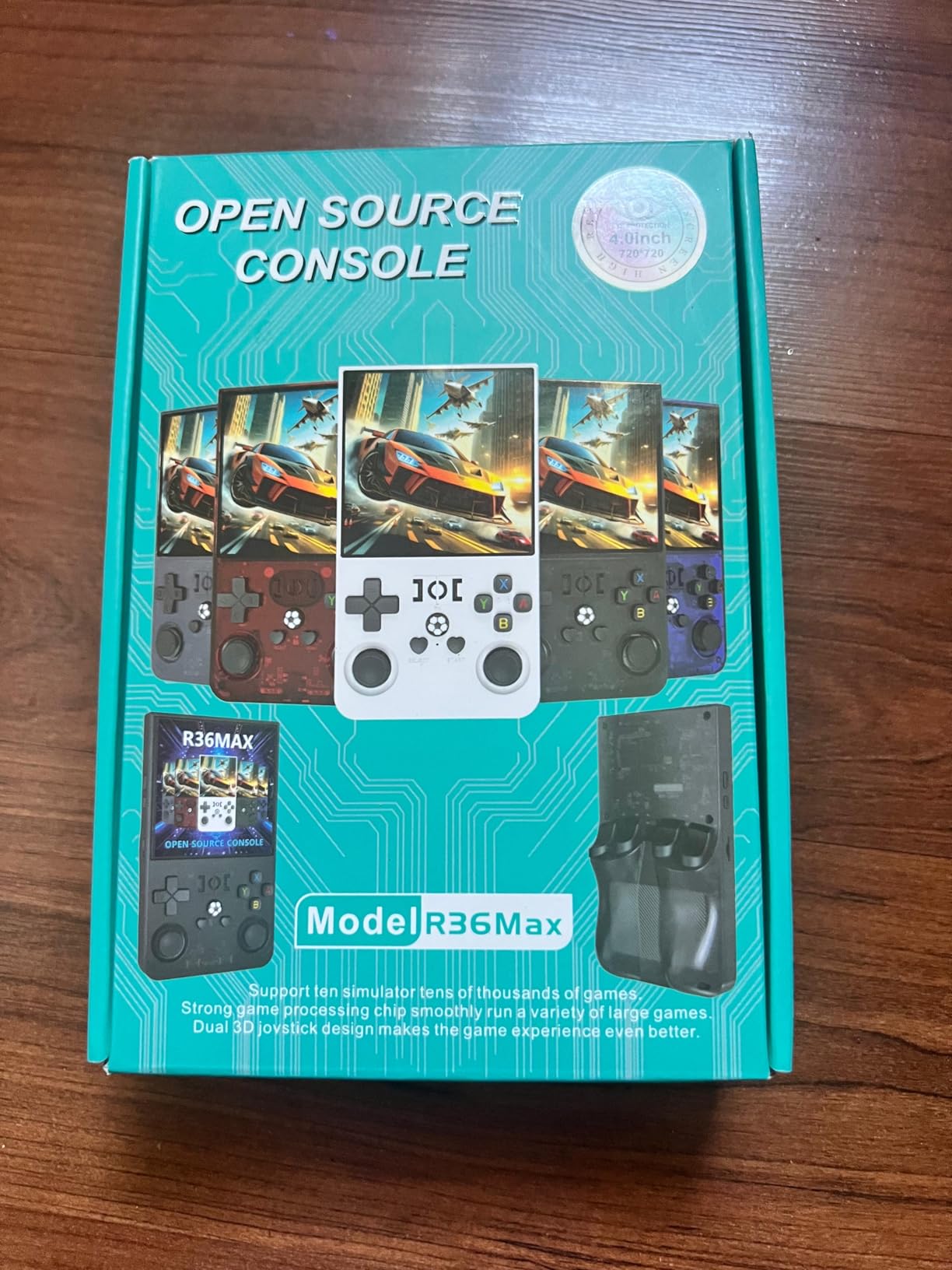 R36MAX Retro Handheld Game Console, 4.0-Inch IPS Display, 720x720 Resolution, Linux System, 128GB Support 22000+ Classic Games, Retro Gaming Console with Portable Case (Transparent Gray 128GB) customer photo 2