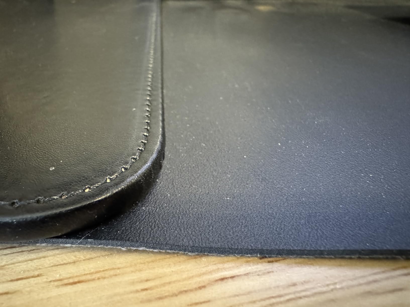 15W Magnetic Wireless Charging Desk Pad with Ergonomic Tilt Phone Stand, 35x15in XXL Foldable PU Leather Mouse Pad customer photo 1