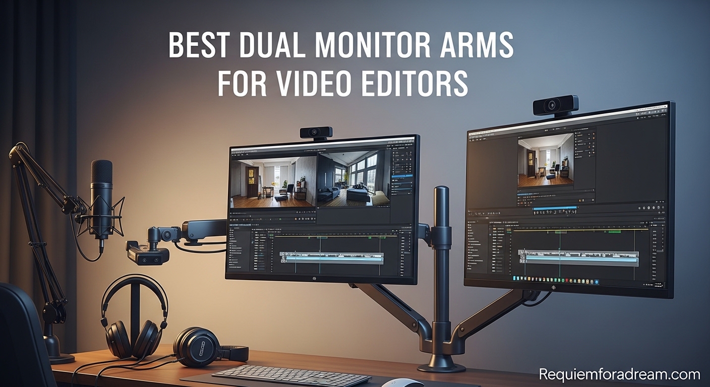 Best Dual Monitor Arms for Video Editors