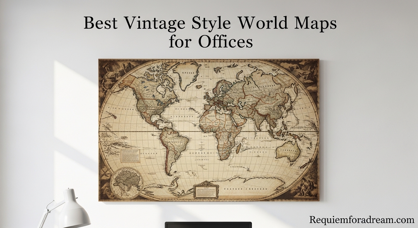 Best Vintage Style World Maps for Offices