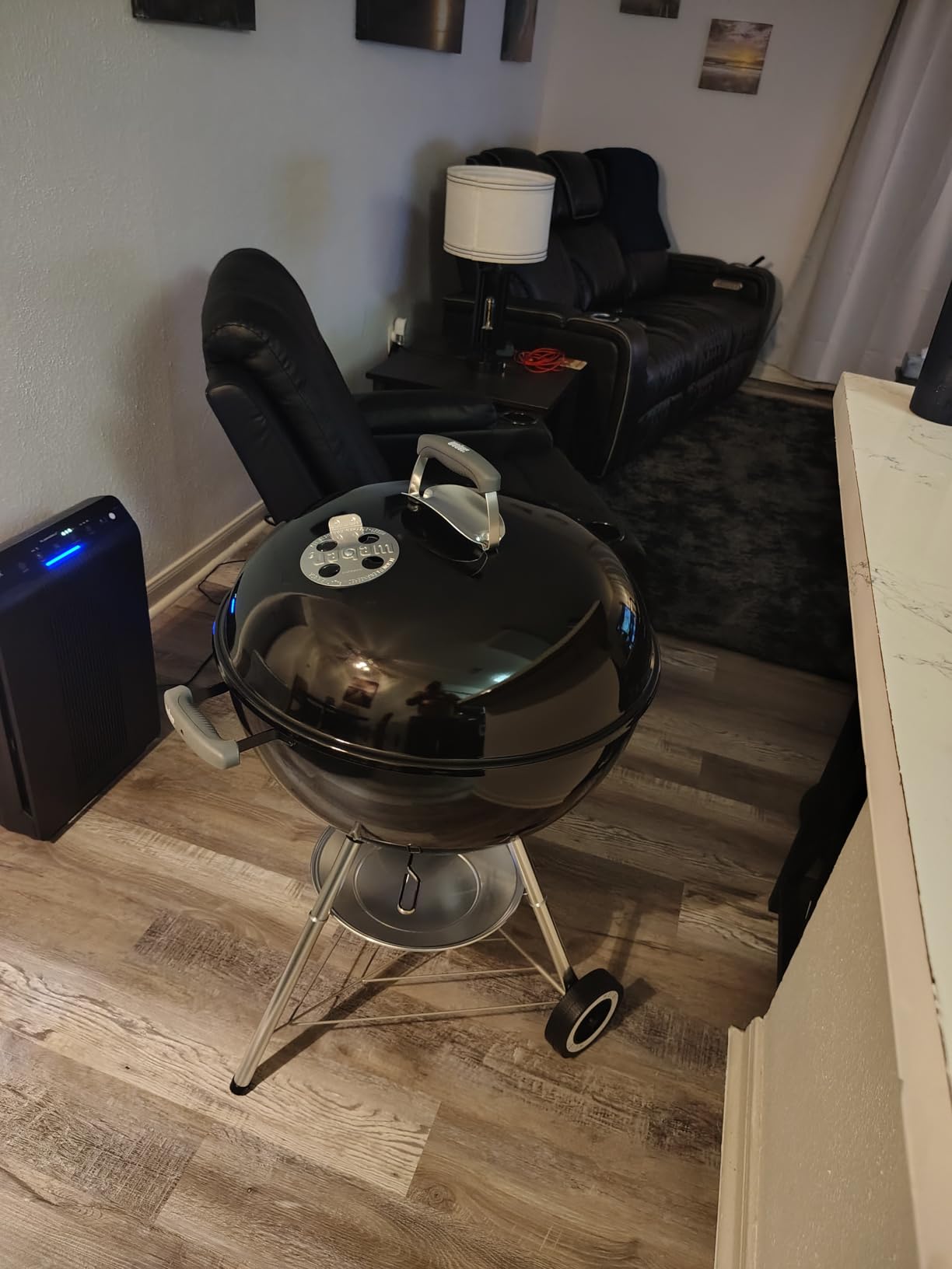 Weber Original Kettle Charcoal Grill, 22-Inch, Black | Classic Outdoor BBQ Grill with One-Touch Cleaning System & Precise Temperature Control Dampers customer photo 1