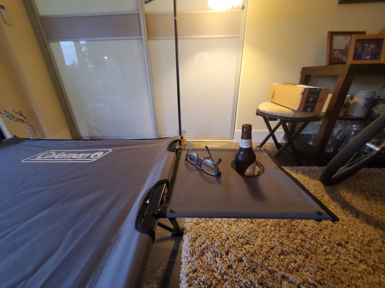 Coleman Pack-Away Big 'n Tall Camping Cot with Removable Side Table, Extra Wide Cot Fits Adults up to 6ft 6in or 300lbs customer photo 2