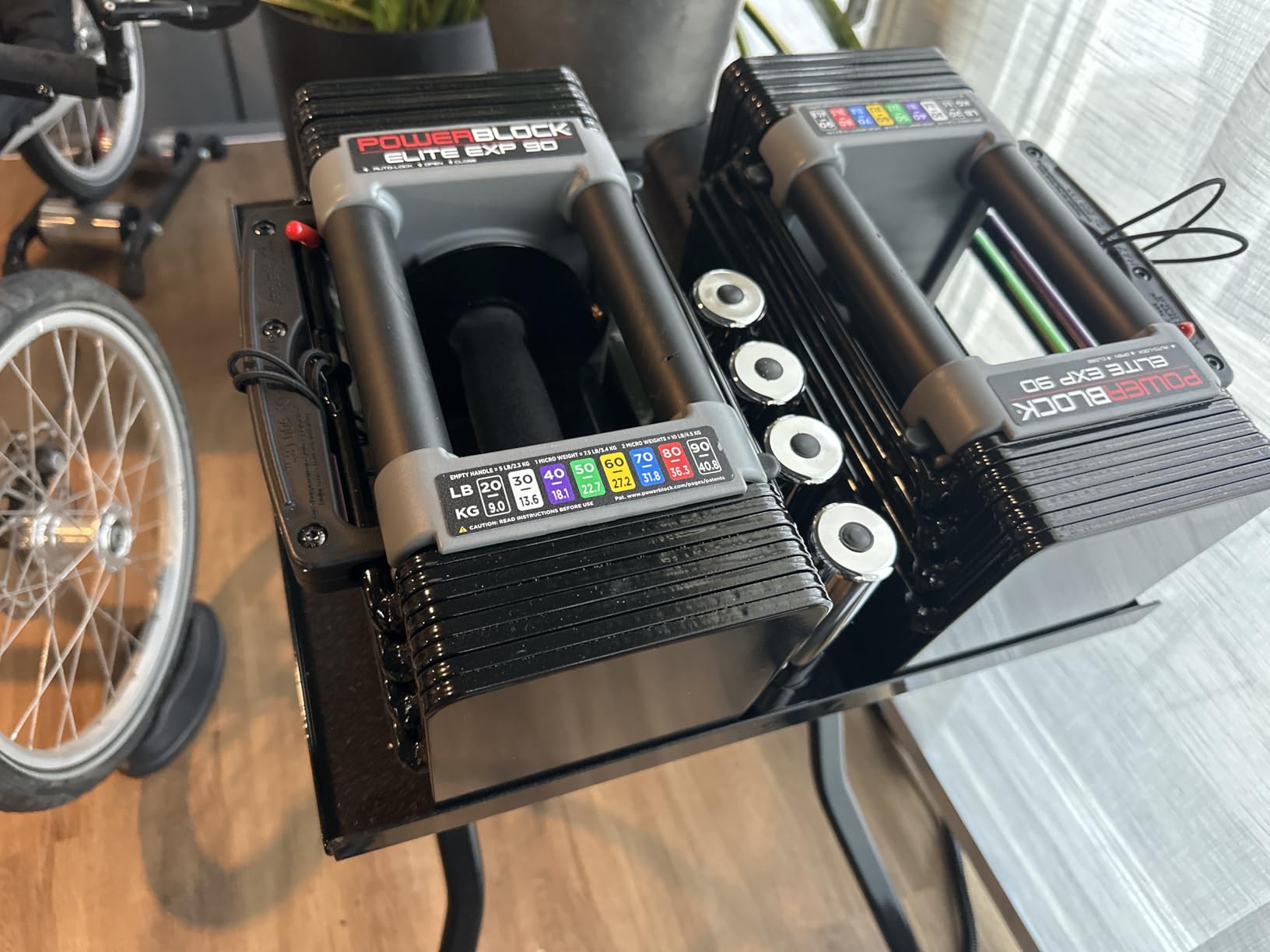 PowerBlock Elite EXP Adjustable Dumbbells, Sold in Pairs, Stage 1, 5-50 lb. Dumbbells, Durable Steel Build, Innovative Workout Equipment, All-in-One Dumbbells, Expandable with Expansion Kits customer photo 2