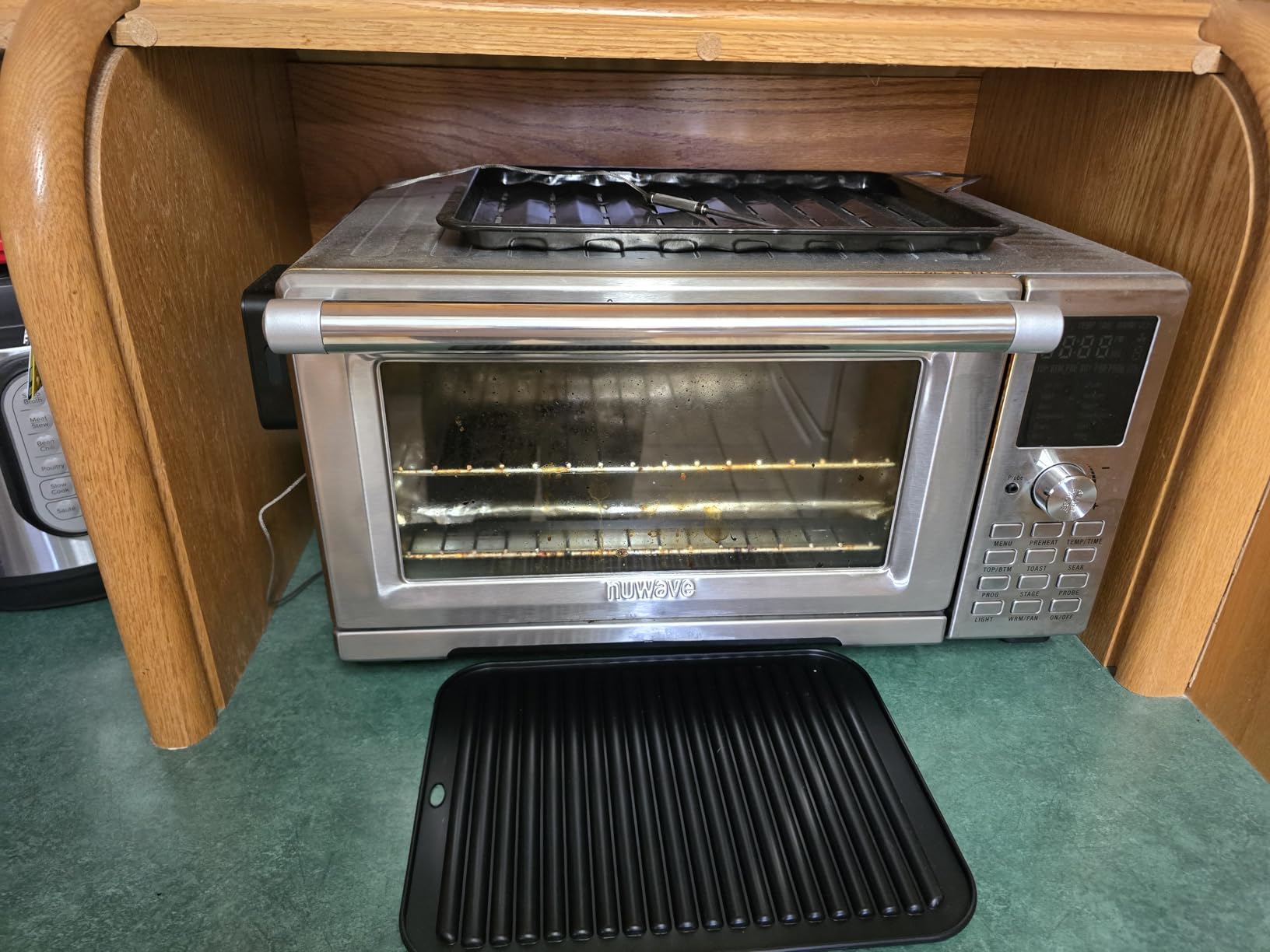 Nuwave Bravo Air Fryer Toaster Smart Oven, 12-in-1 Countertop Convection, 30-QT XL Capacity, 50-500F Temperature Controls, Top and Bottom Heater Adjustments 0%-100%, Brushed Stainless Steel Look customer photo 2