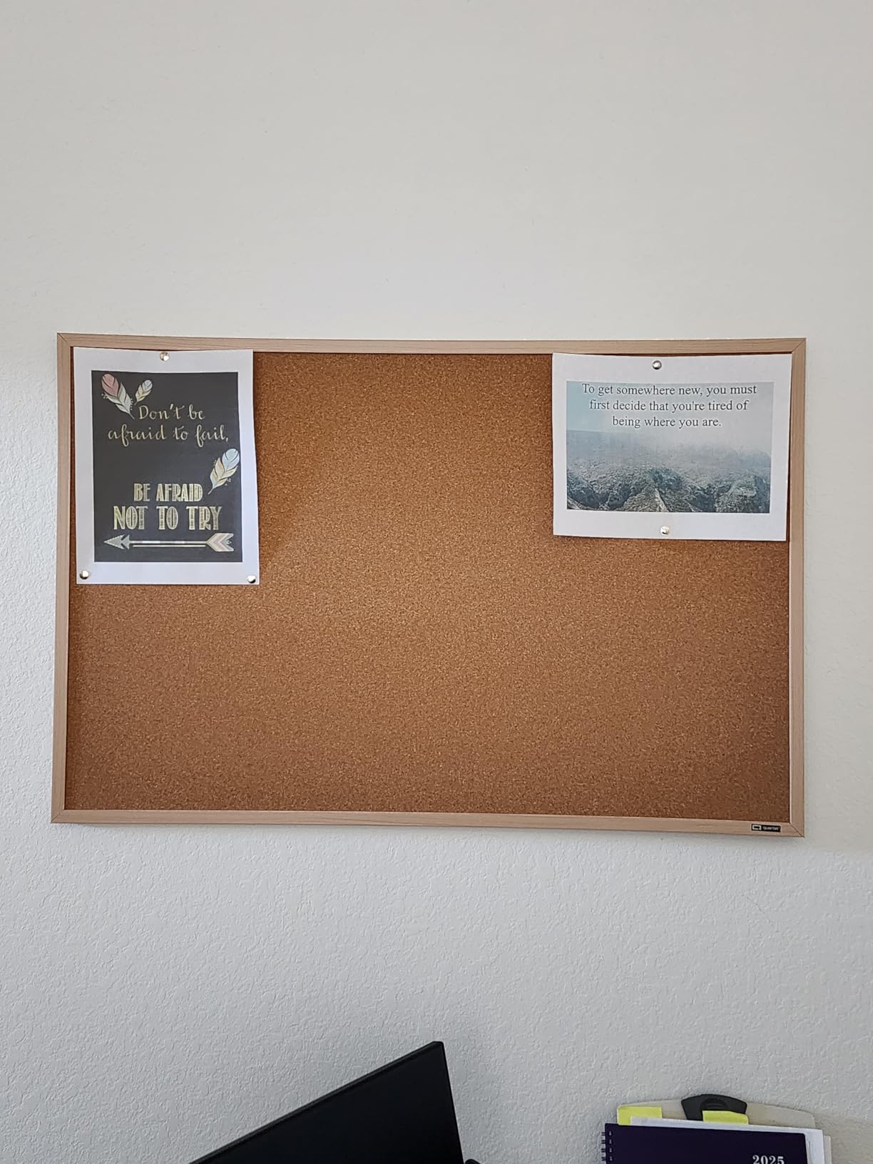 Quartet Cork Bulletin Board, Framed Corkboard, 2 x 3, Black Frame, Message Board, Vision Board (MWDB2436-BK) customer photo 2