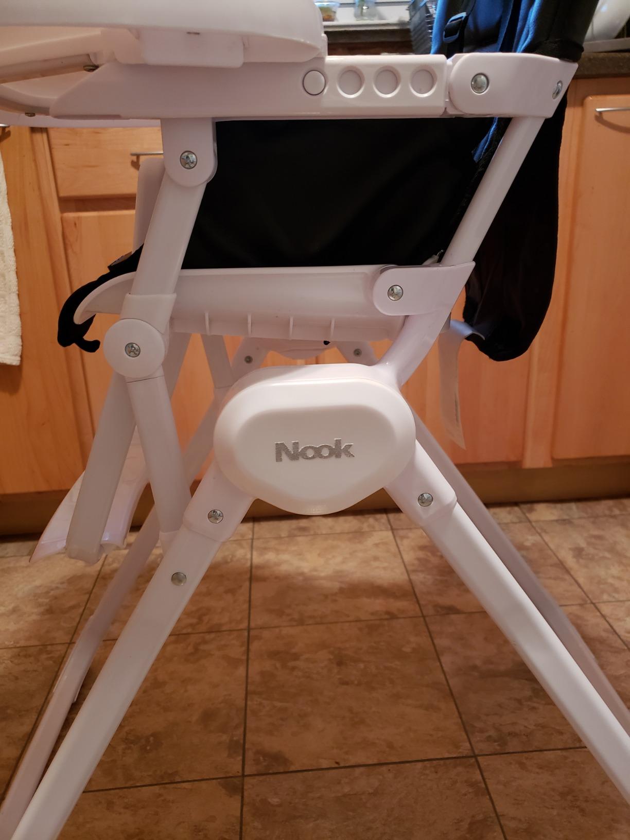 Joovy Nook High Chair Featuring Four-Position Adjustable Swing Open Tray, and Removable, Dishwasher-Safe Tray Insert for Easy Cleaning - Folds Down Flat for Easy Storage (Charcoal) customer photo 2