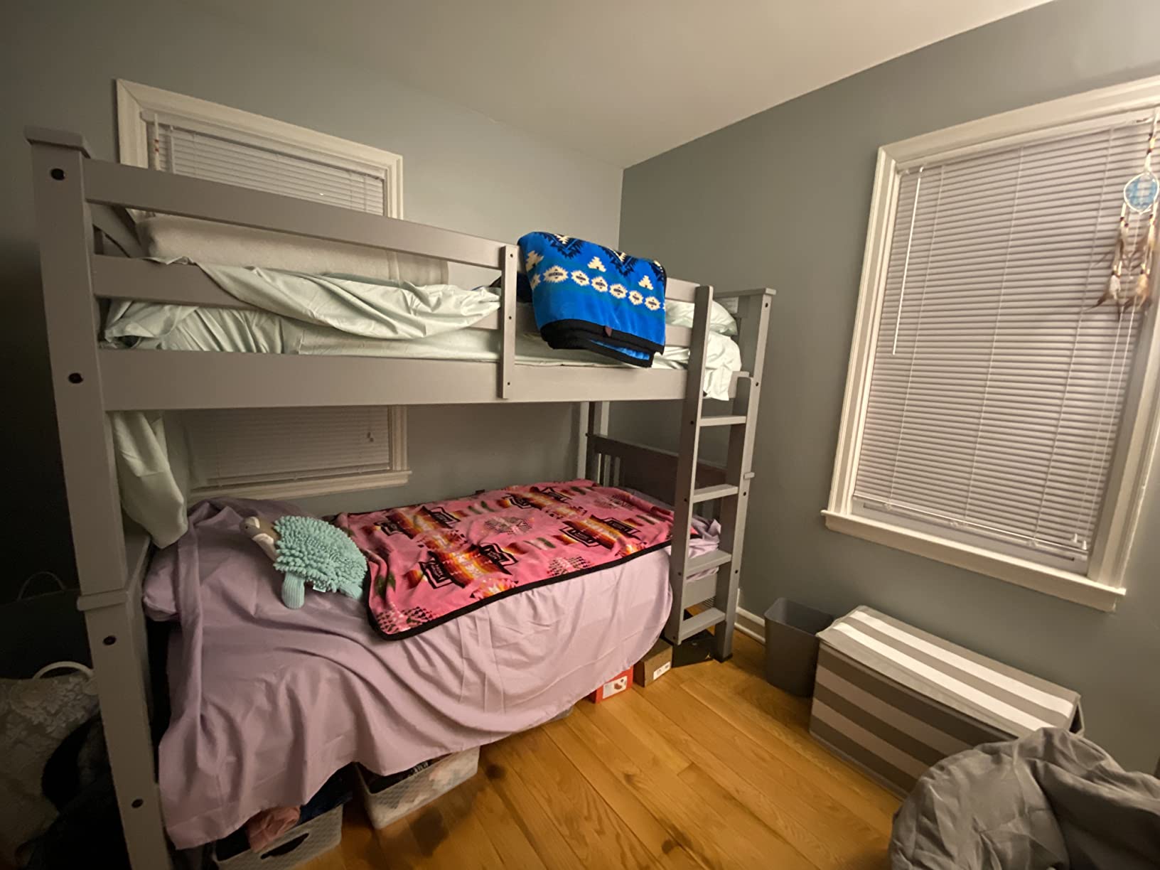 DHP Dylan Convertible Wood Bunk Bed, Stackable and Detachable Bed Frames for Kids and Teens, with Ladder, High Guardrail, Wood Slats, No Boxspring Required, Twin-Over-Twin, White customer photo 1