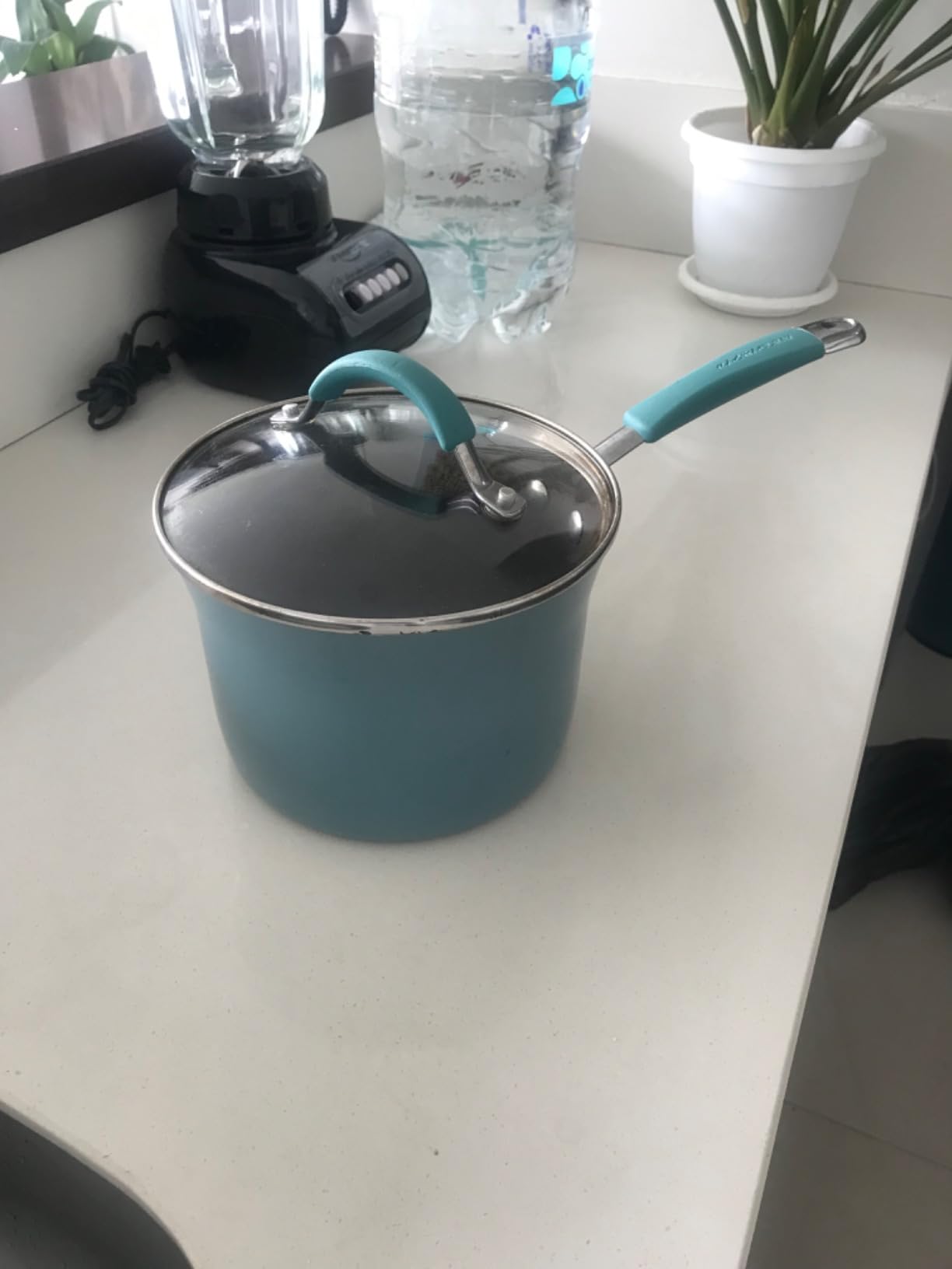 Rachael Ray Cucina Nonstick Cookware, Sea Salt Gray Pots and Pans Set, 12-Piece customer photo 2