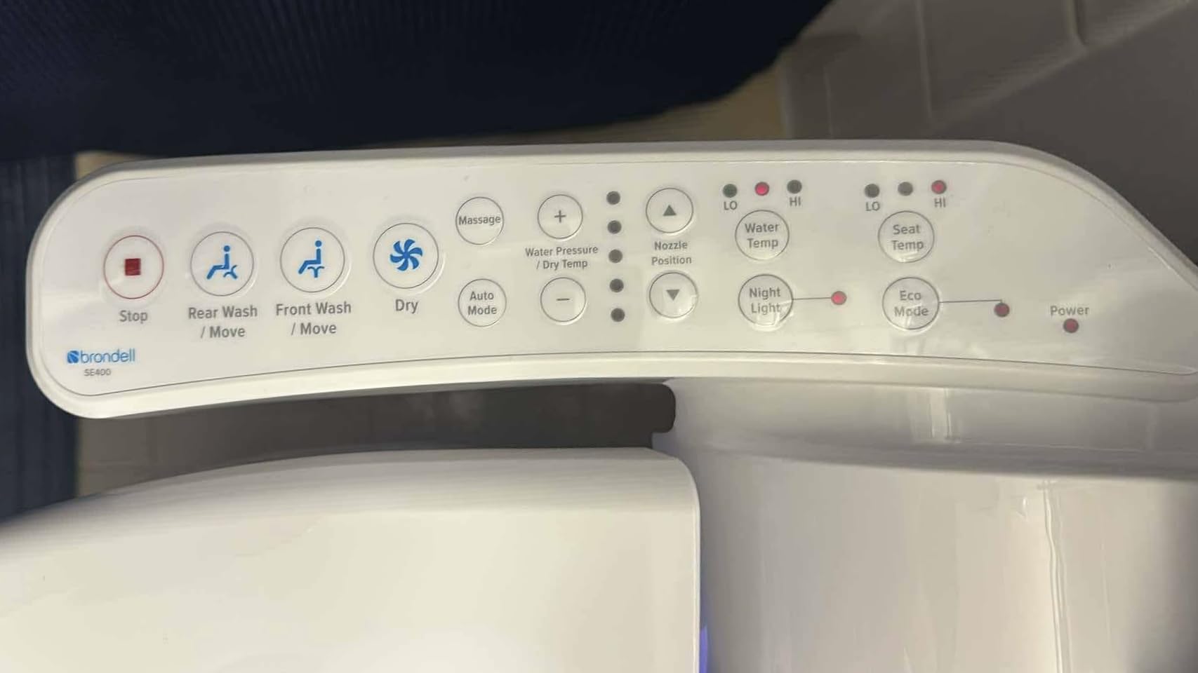 Brondell Swash SE400 Electric Bidet Toilet Seat With Heated Seat, Oscillating Stainless Steel Nozzle, Warm Air Dryer, Night Light, Gentle Close Lid, White Side Arm Control, Elongated customer photo 1