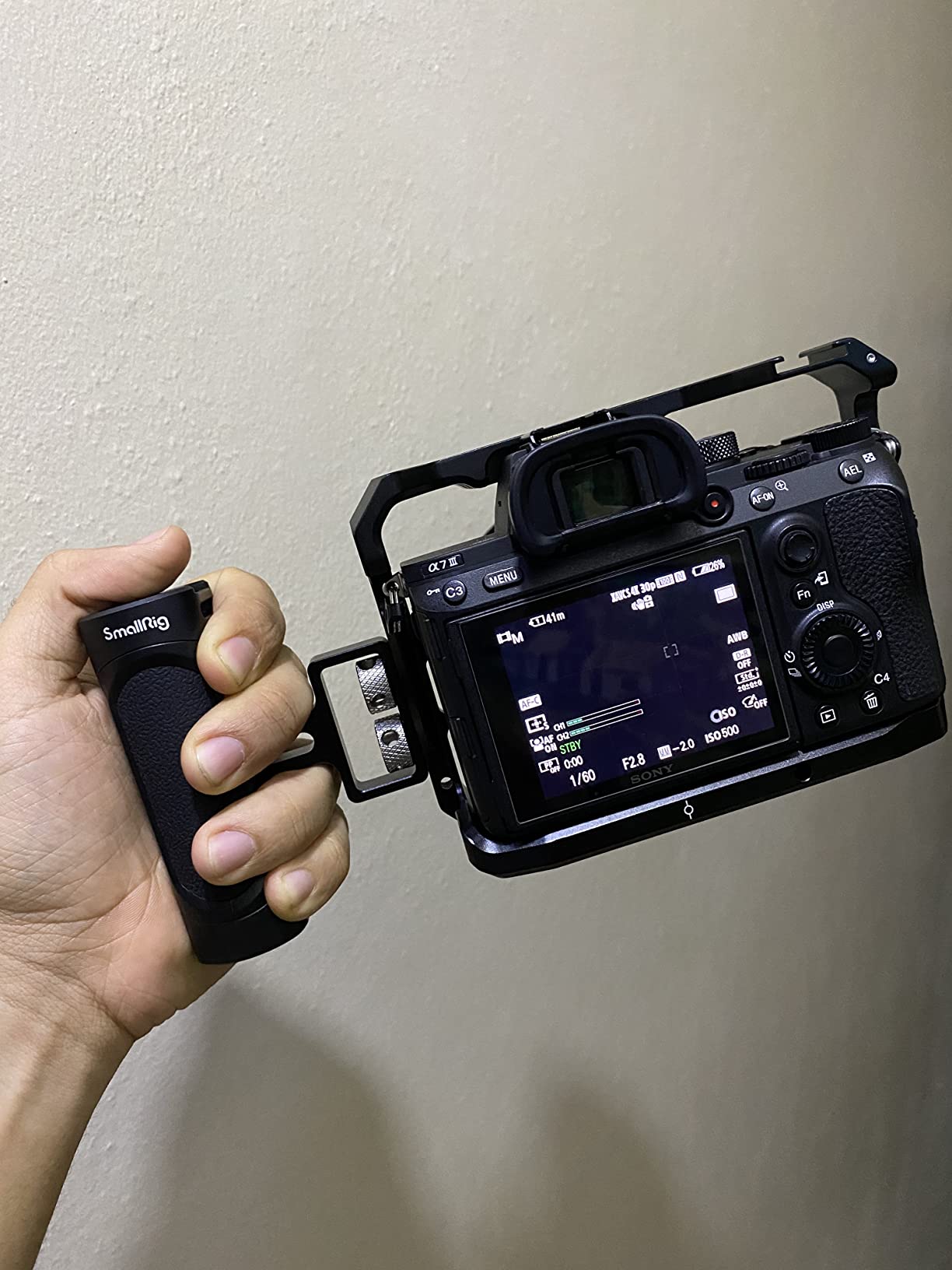SmallRig A7RIII / A7III / A7M3 Camera Cage for Sony A7RIII / A7III / A7M3 Camera, w/Shoe Mount, Built-in NATO Rail, Accessible for Sony XLR-K2M/K1M, Black - 2087 customer photo 2