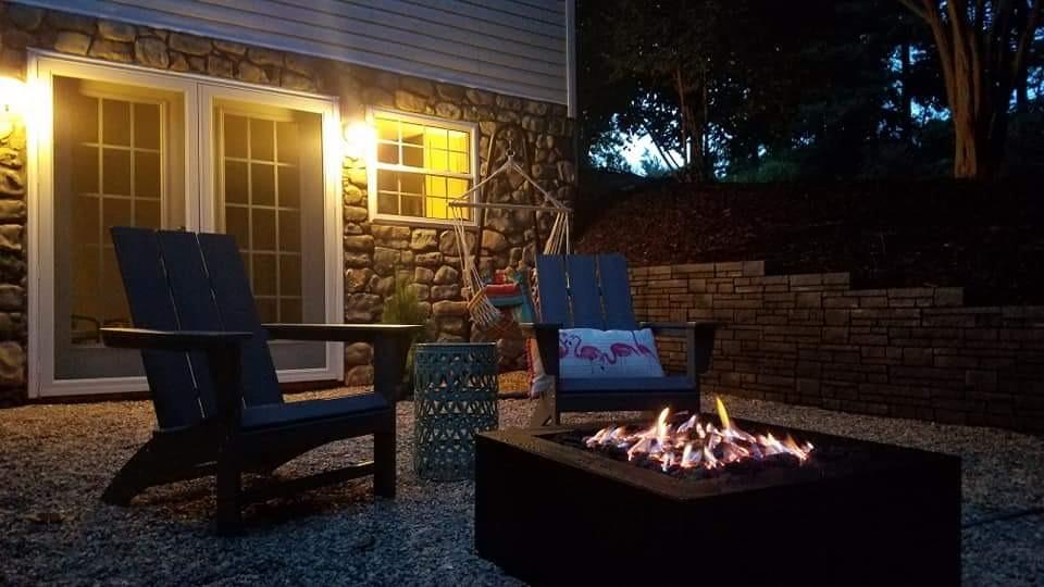 Modern Adirondack Chair - All-Weather Outdoor Lawn Adirondack Chairs - HDPE, Fade-Resistant & Durable Outdoor Furniture - For Patio, Deck & Fire Pit Chairs - Grey customer photo 2