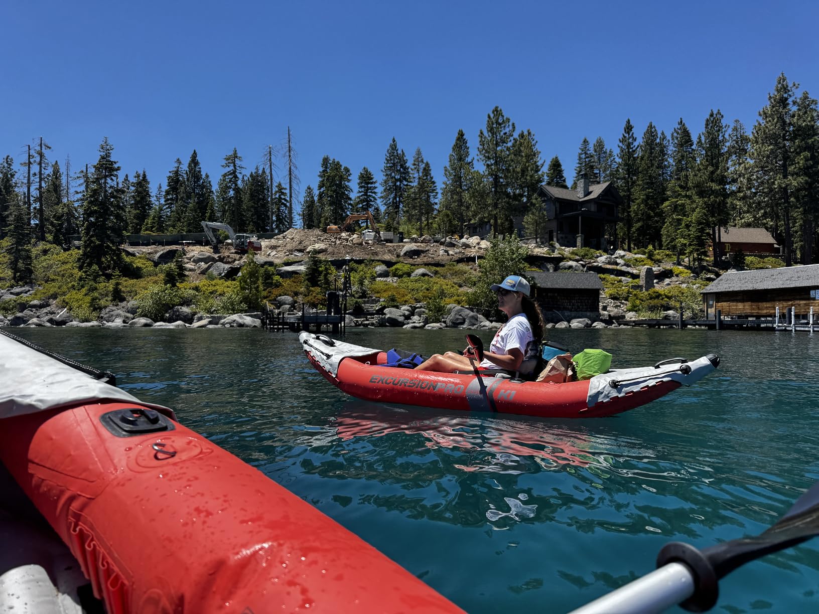 INTEX 68309EP Excursion Pro K2 Inflatable Kayak Set: Includes Deluxe 86in Kayak Paddles and High-Output Pump - SuperTough PVC - Adjustable Bucket Seat - 2-Person - 400lb Weight Capacity customer photo 1