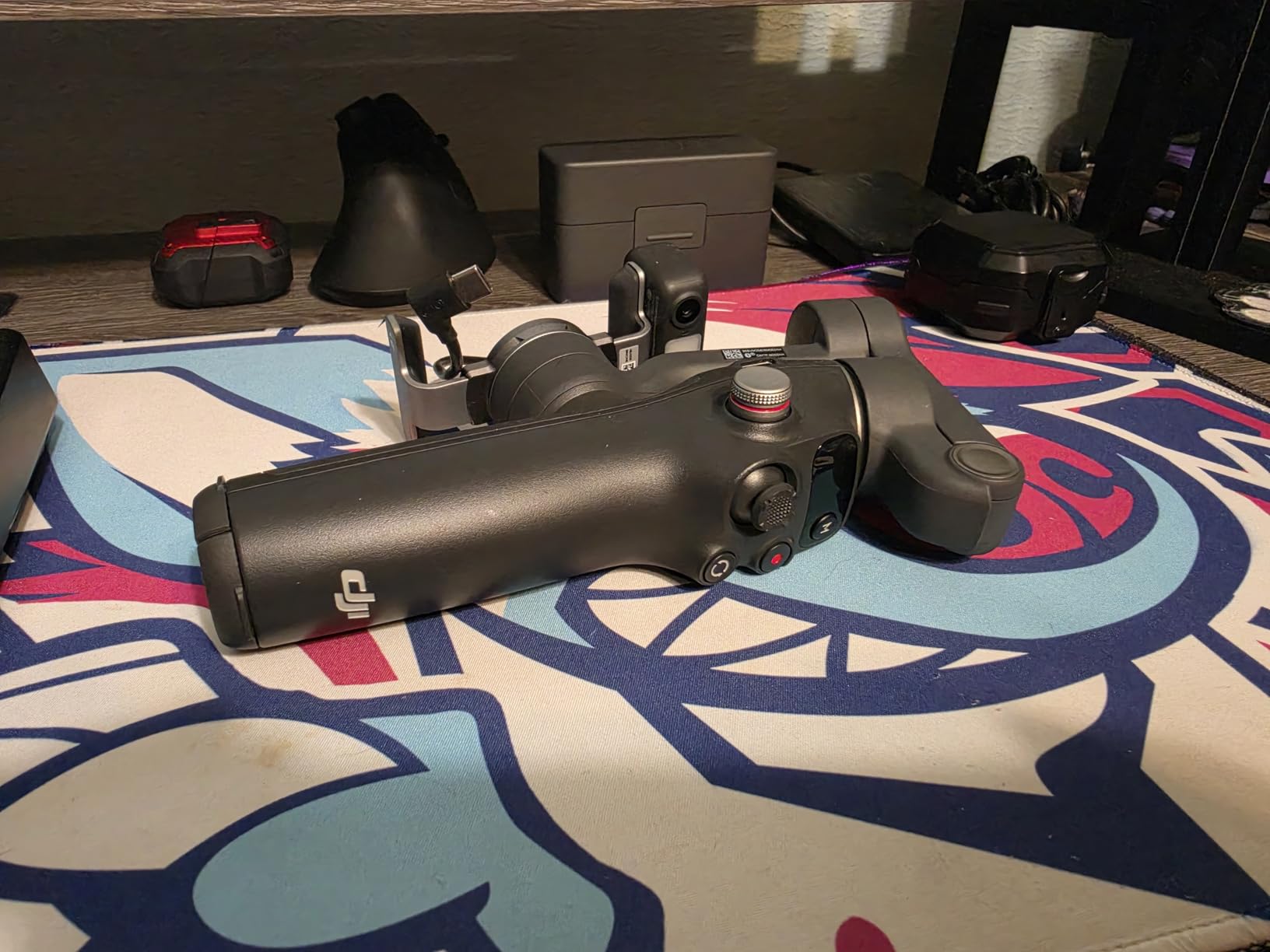 DJI Osmo Mobile 7P Gimbal Stabilizer for iPhone, Android, Native Tracking, Lighting, 3-Axis Phone Gimbal, Quick Launch, One-Tap Edit, Built-in Extension Rod & Tripod, 10hrs Use, Phone Charging customer photo 1