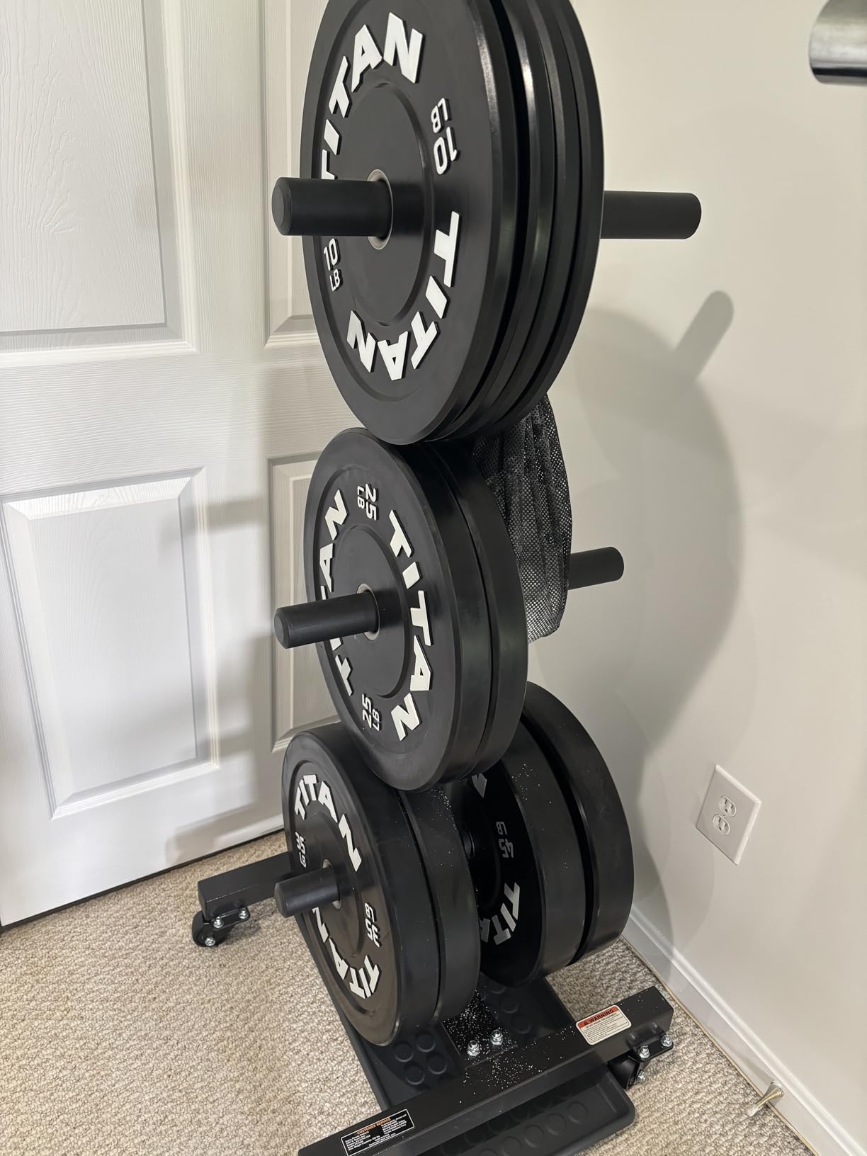 Marcy Olympic Weight Plate Tree for 2-Inch Plates Weight Storage Rack customer photo 2