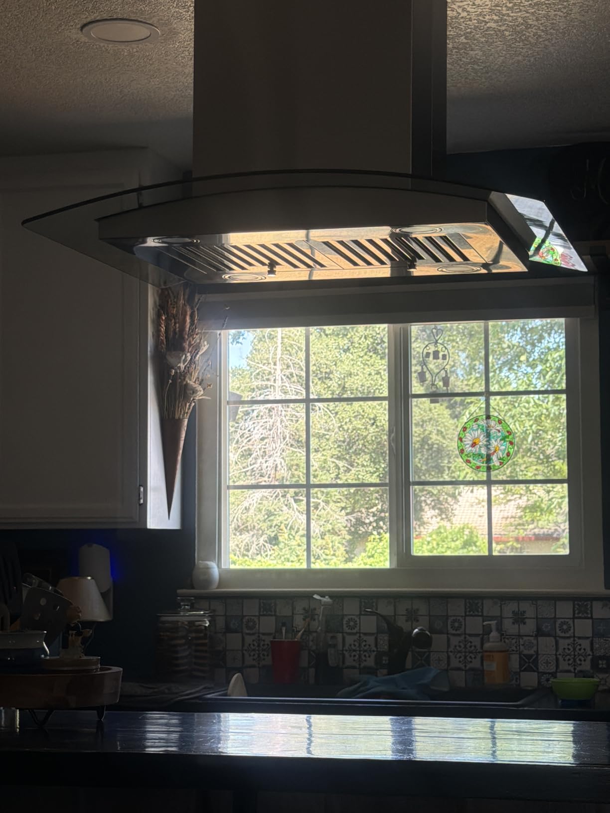 30 in. Lumin Coll 380 CFM Ducted Island Range Hood, LED, Stainless Steel | Cosmo COS-668ICS750 Soft Touch Controls, 3 Fan Speeds, Permanent Dishwasher-Safe Baffle Filters, Glass Visor customer photo 2