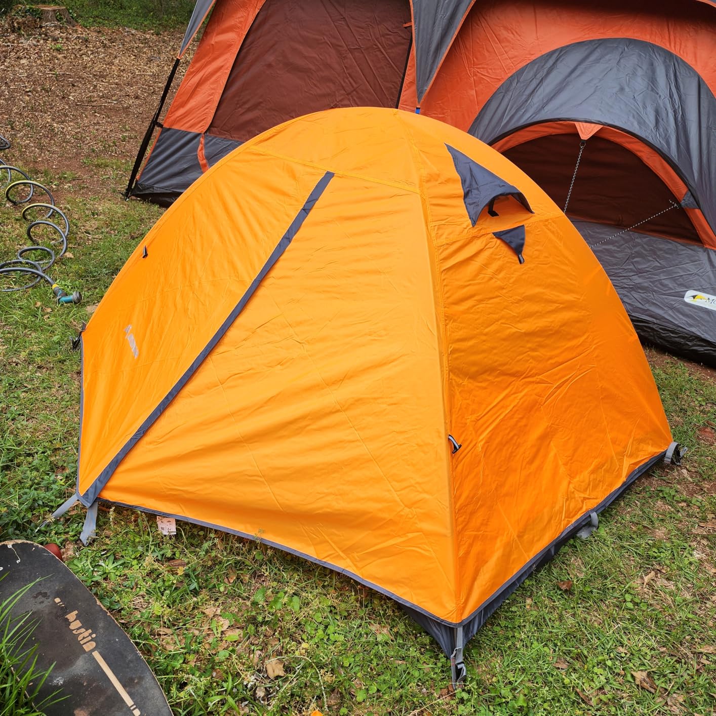 BISINNA 2/4 Person Camping Tent Lightweight Waterproof Backpacking Tent, Easy Setup Windproof Two Doors Double Layer with Rainfly Aluminum Pole Compact Outdoor Tent for Family Camping Hunting Hiking customer photo 1